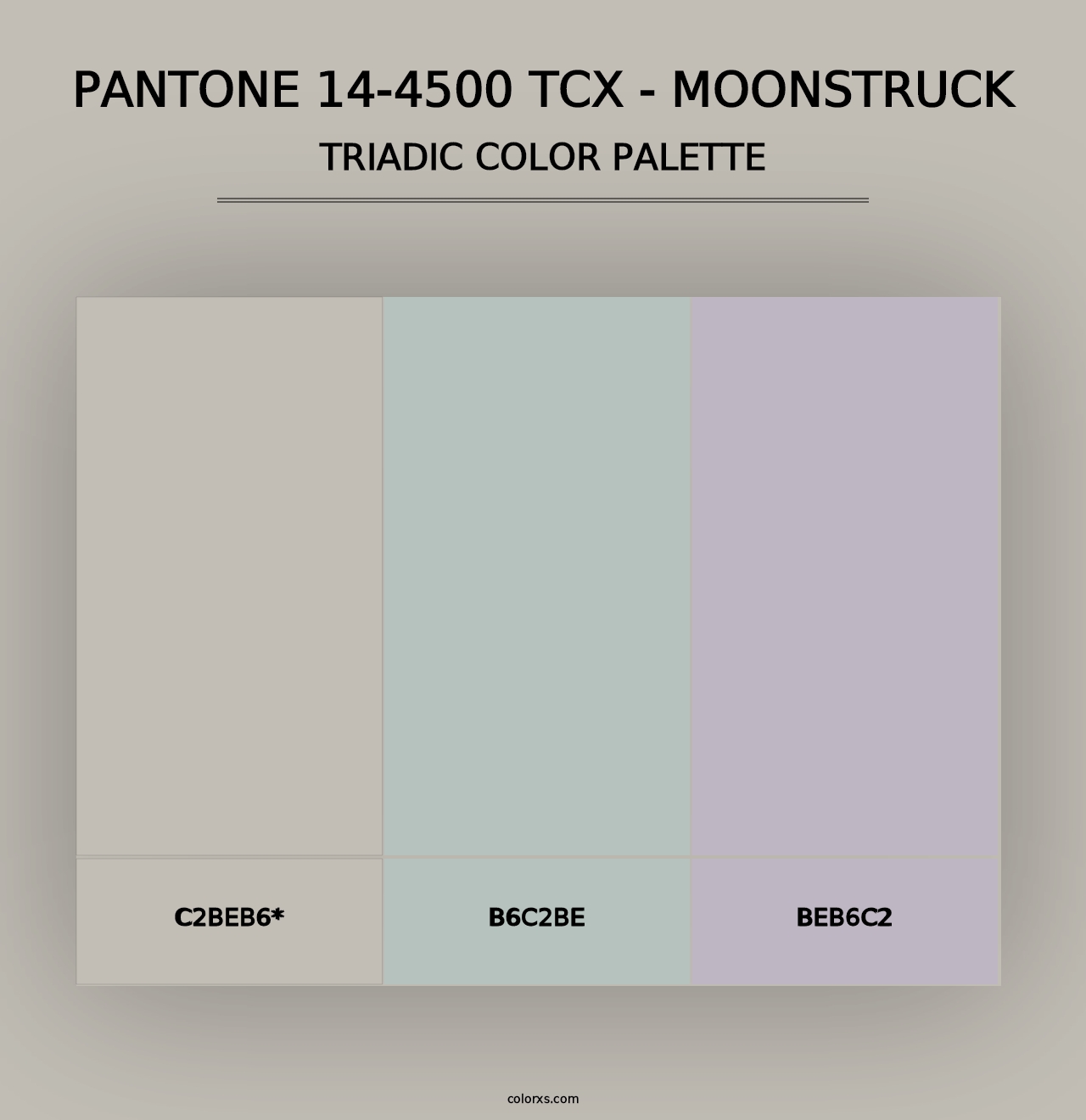 PANTONE 14-4500 TCX - Moonstruck - Triadic Color Palette