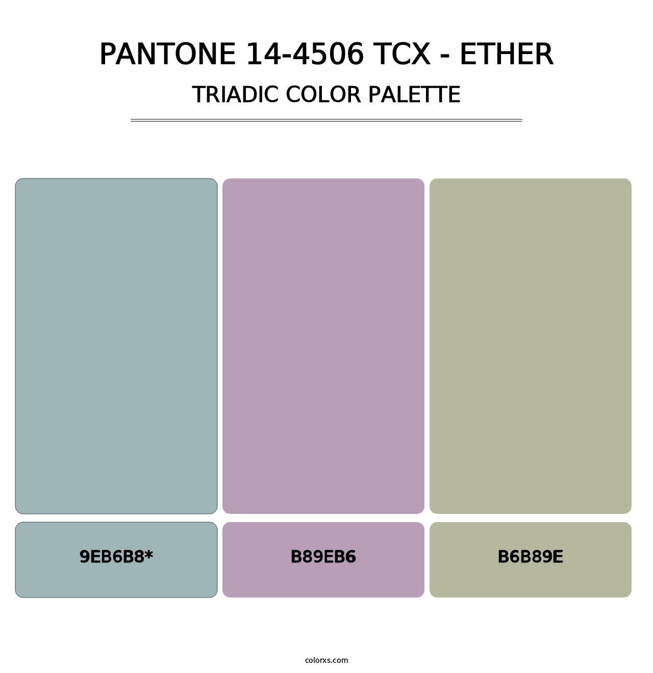 PANTONE 14-4506 TCX - Ether - Triadic Color Palette