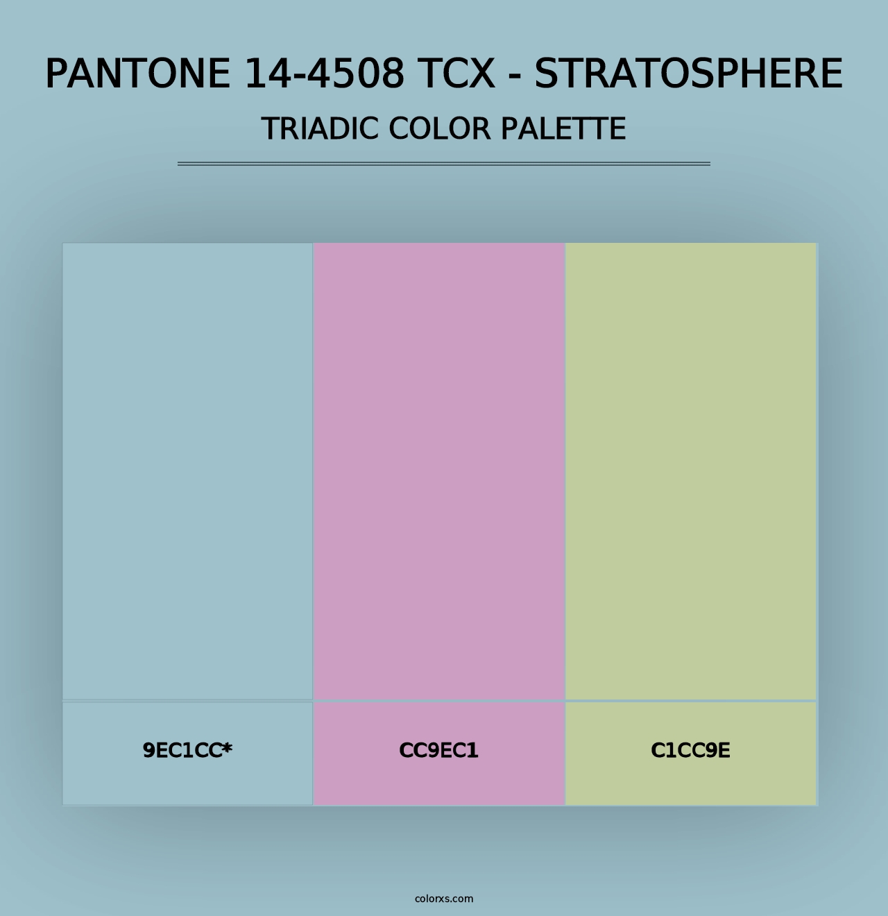 PANTONE 14-4508 TCX - Stratosphere - Triadic Color Palette