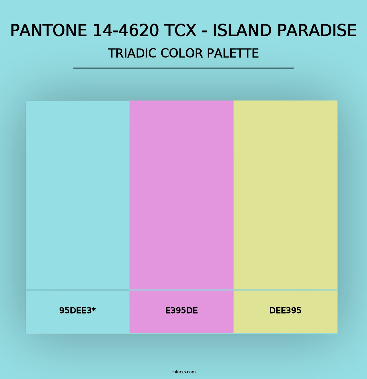 PANTONE 14-4620 TCX - Island Paradise - Triadic Color Palette