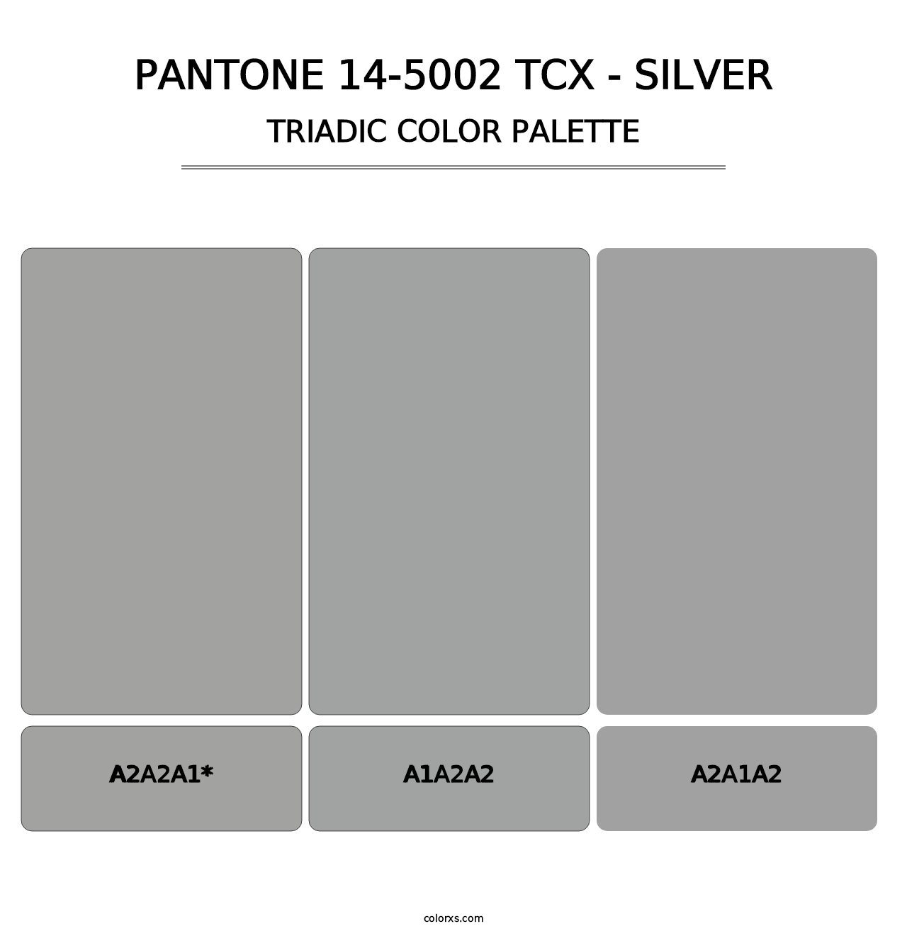 PANTONE 14-5002 TCX - Silver - Triadic Color Palette