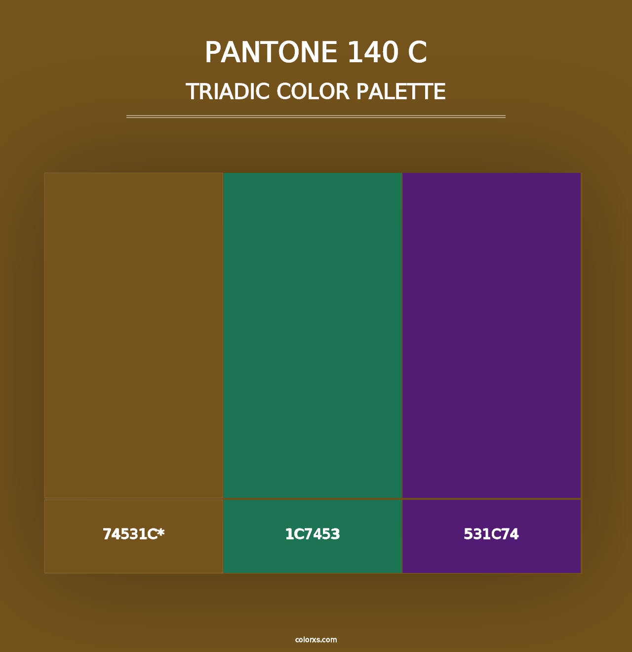 PANTONE 140 C - Triadic Color Palette