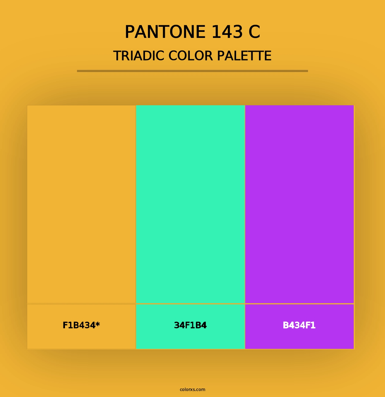 PANTONE 143 C - Triadic Color Palette