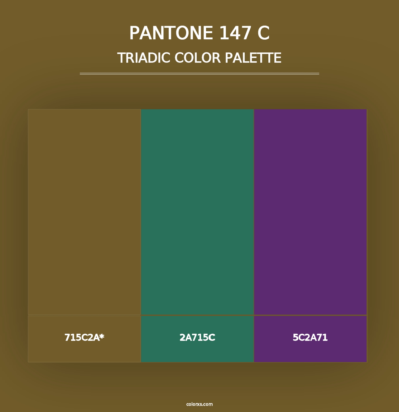 PANTONE 147 C - Triadic Color Palette