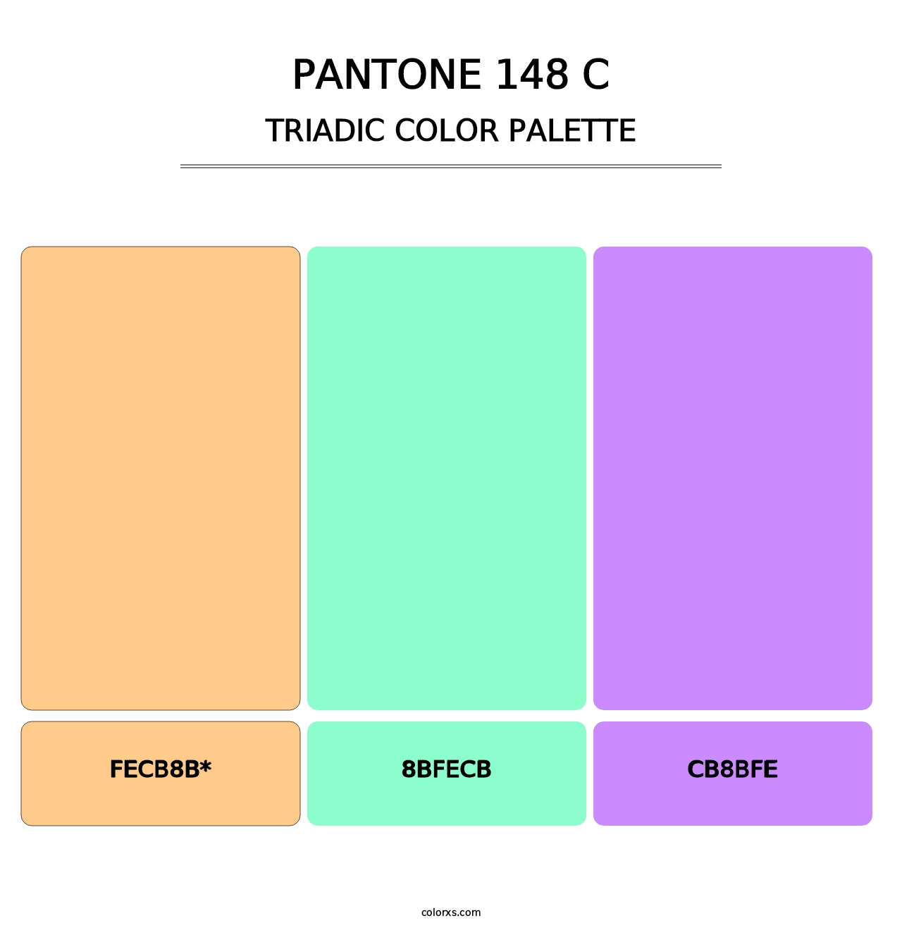 PANTONE 148 C - Triadic Color Palette