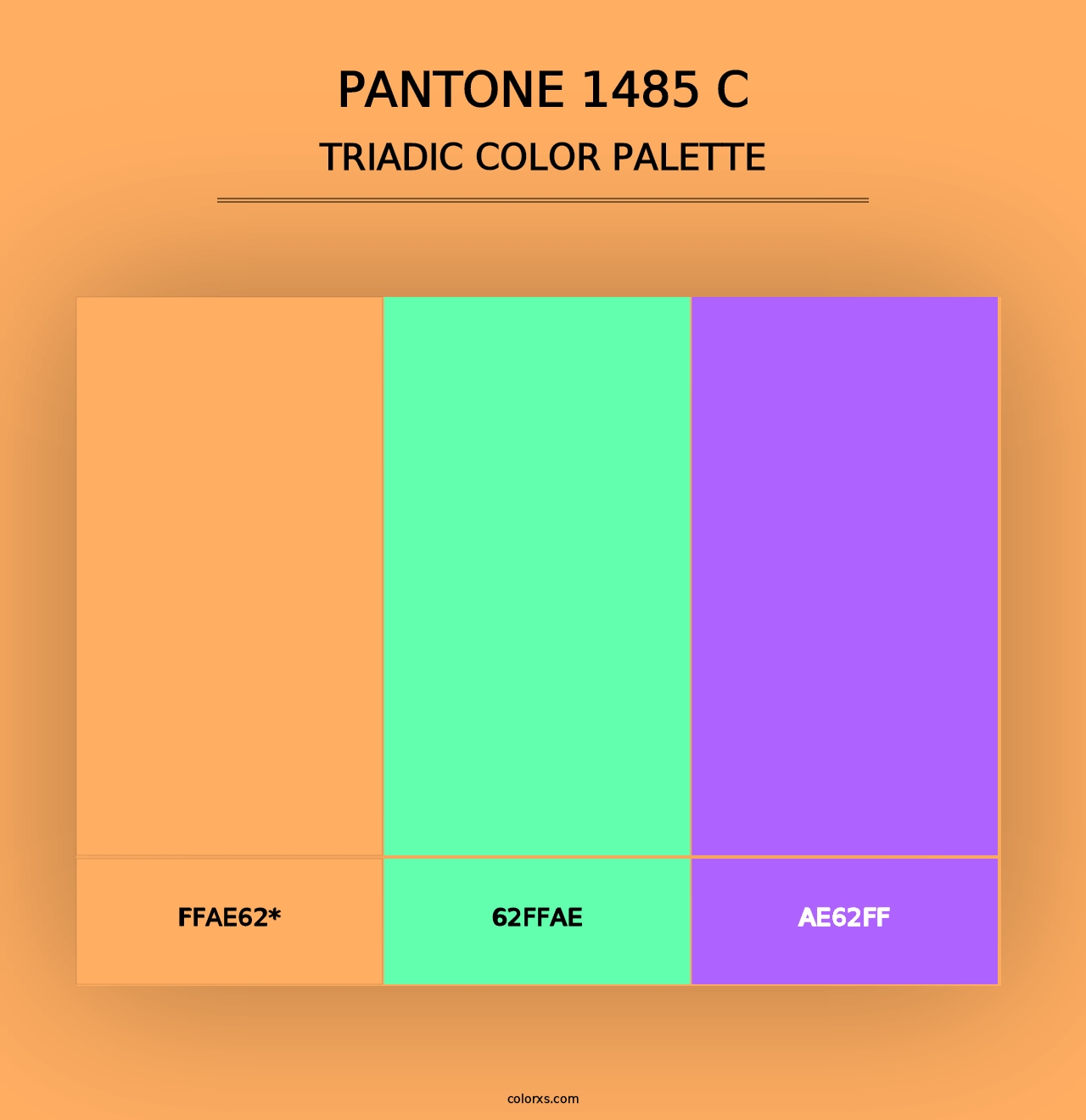 PANTONE 1485 C - Triadic Color Palette