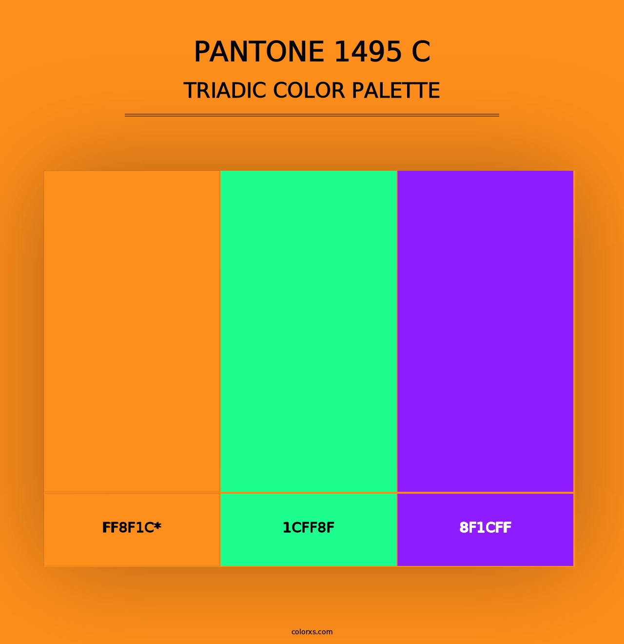 PANTONE 1495 C - Triadic Color Palette