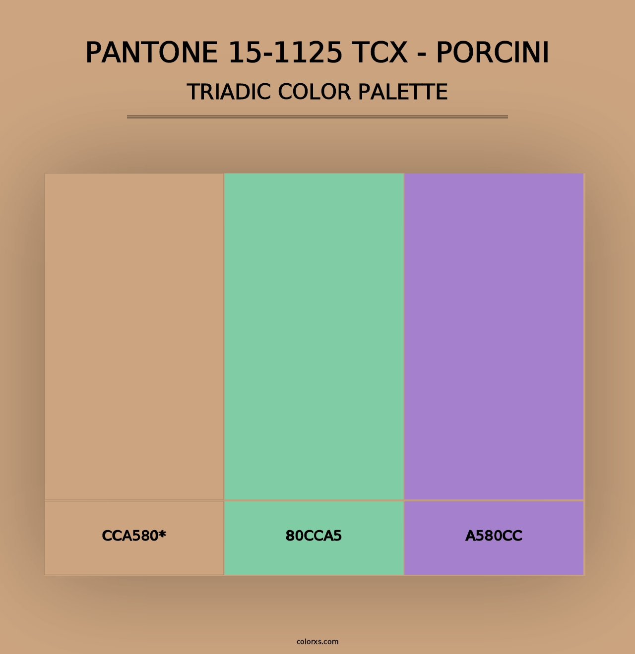 PANTONE 15-1125 TCX - Porcini - Triadic Color Palette