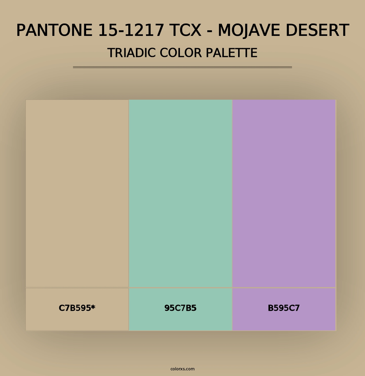 PANTONE 15-1217 TCX - Mojave Desert - Triadic Color Palette