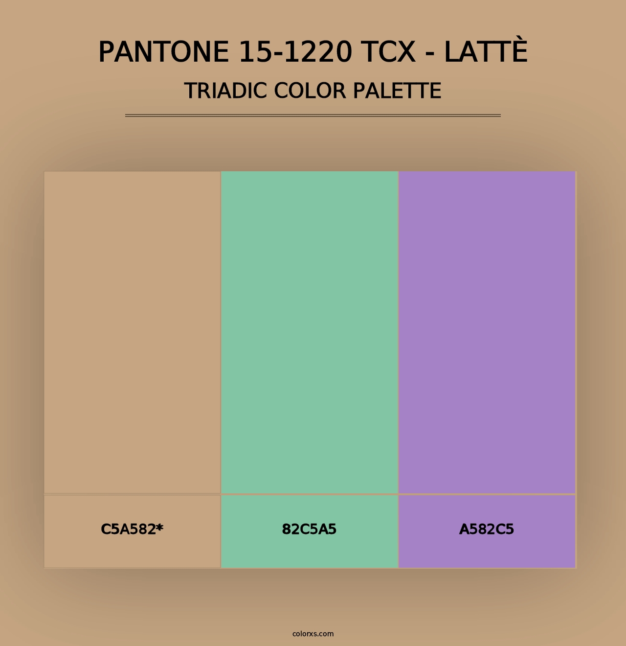 PANTONE 15-1220 TCX - Lattè - Triadic Color Palette