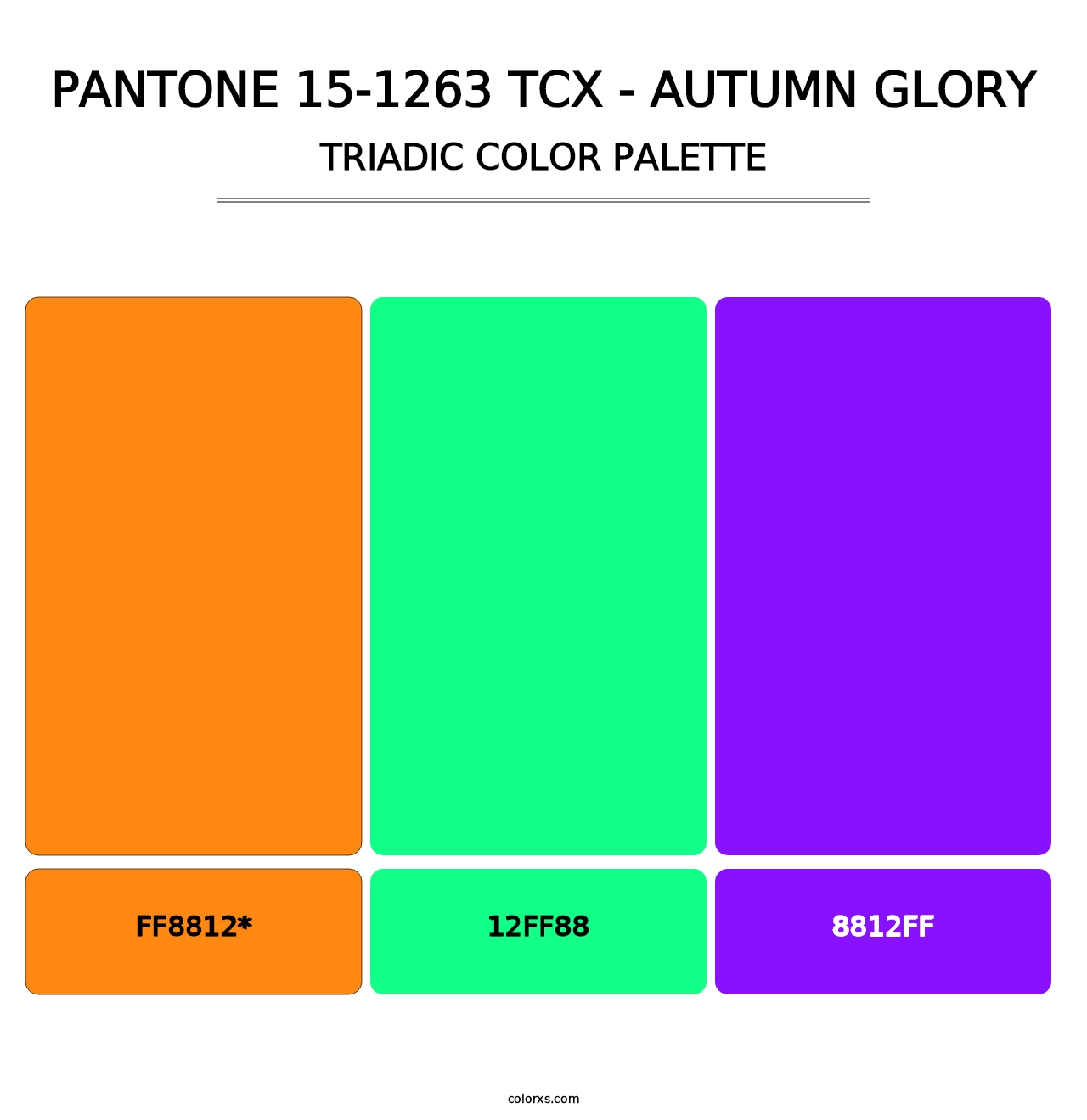 PANTONE 15-1263 TCX - Autumn Glory - Triadic Color Palette