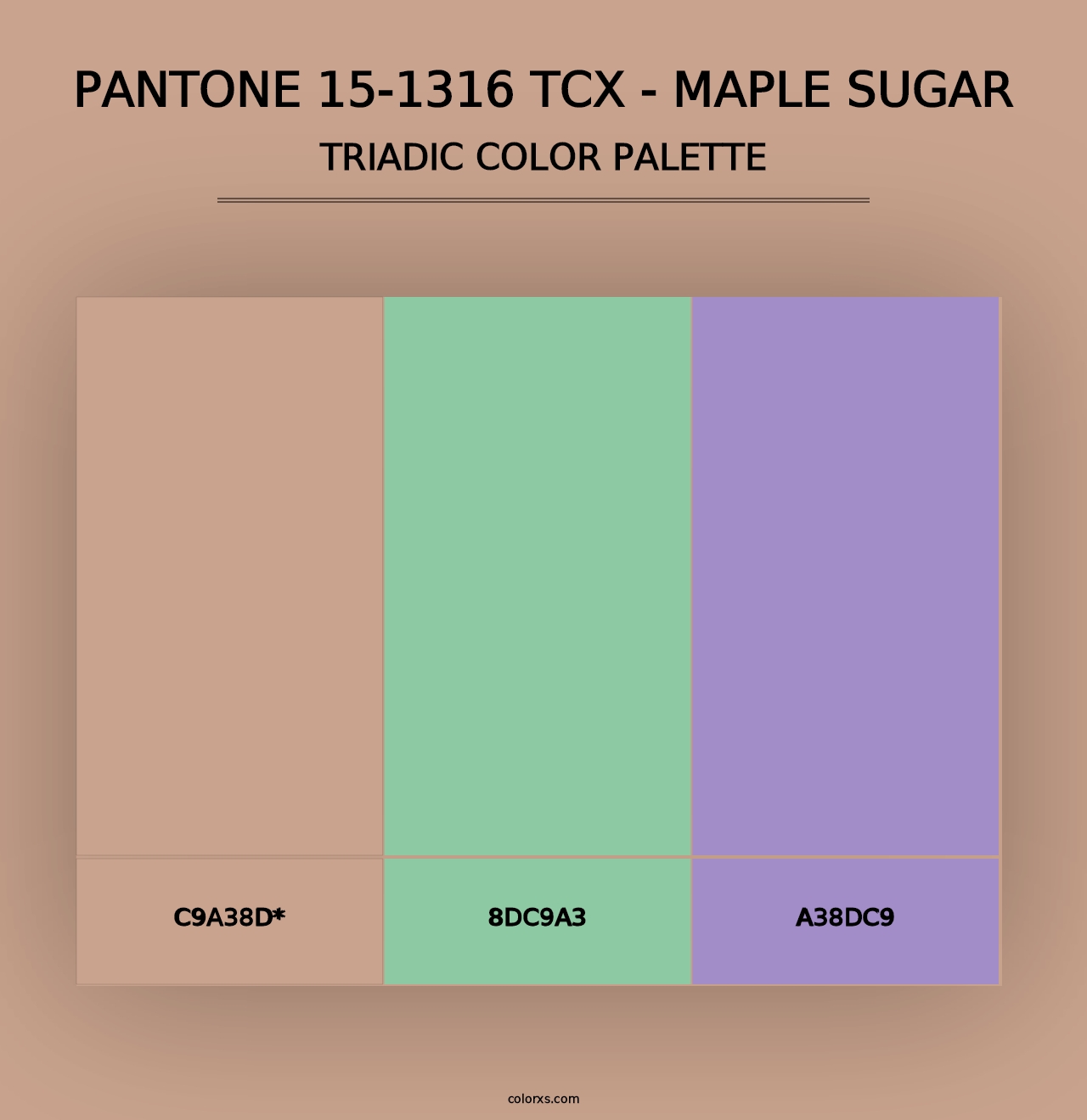 PANTONE 15-1316 TCX - Maple Sugar - Triadic Color Palette