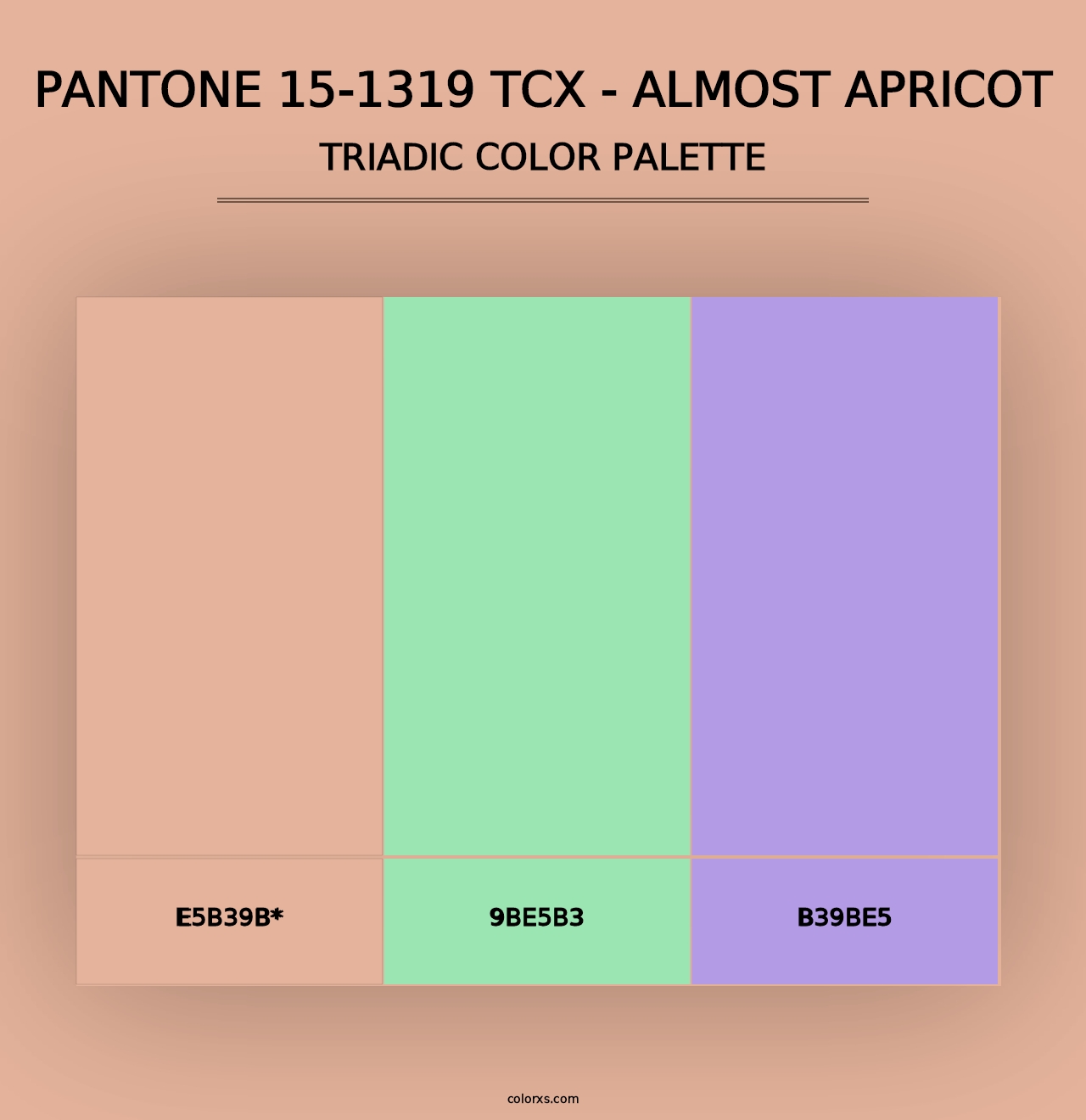 PANTONE 15-1319 TCX - Almost Apricot - Triadic Color Palette