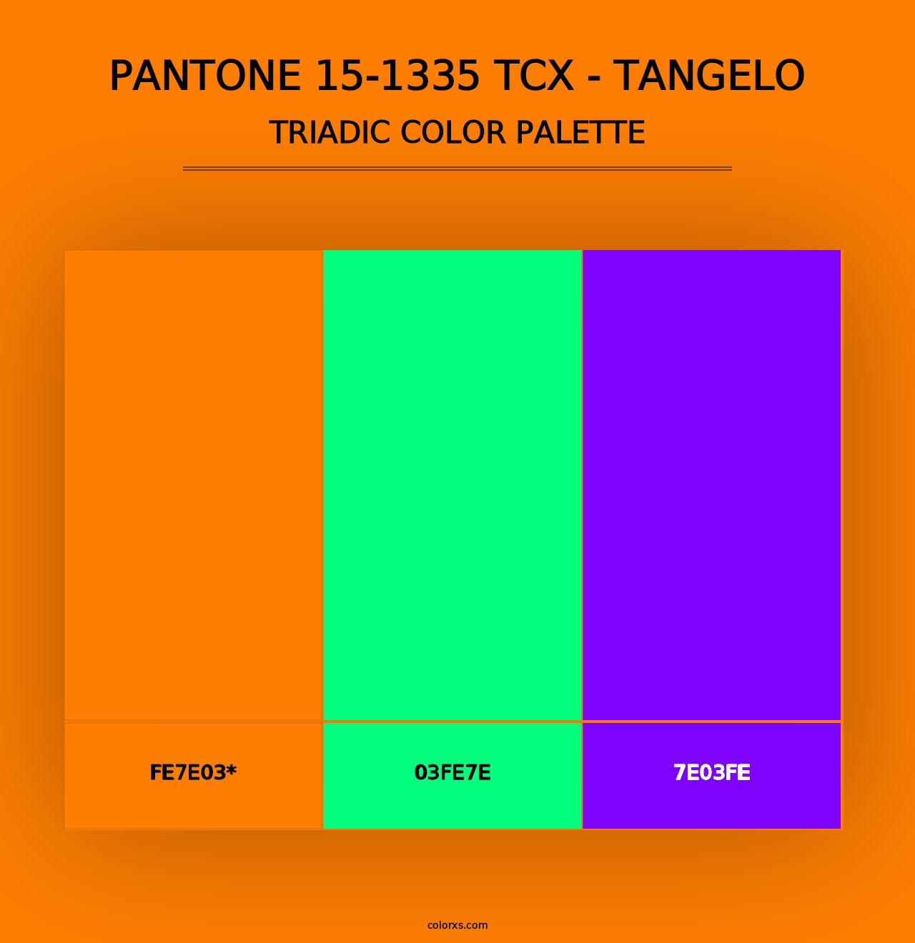 PANTONE 15-1335 TCX - Tangelo - Triadic Color Palette