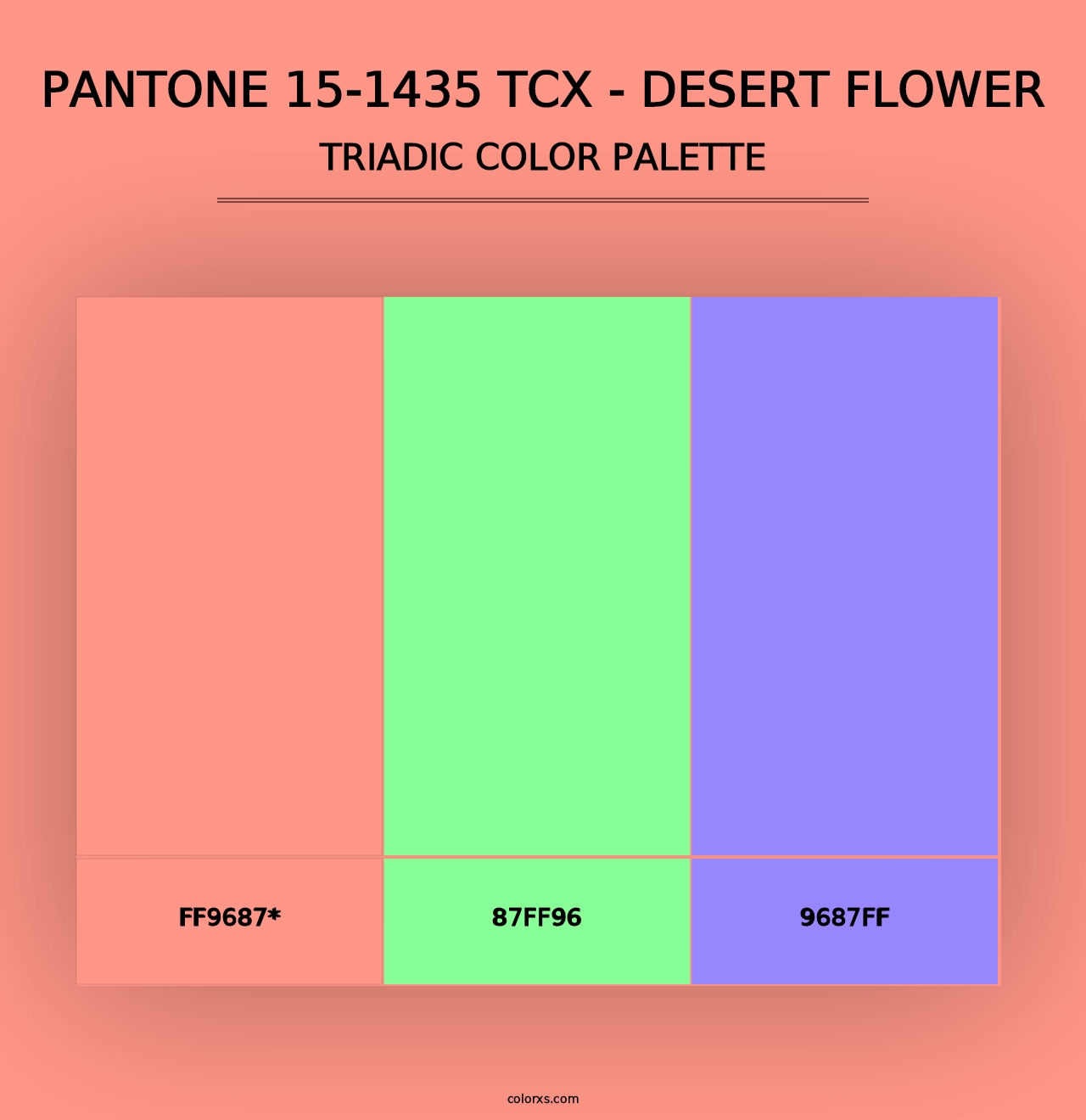 PANTONE 15-1435 TCX - Desert Flower - Triadic Color Palette