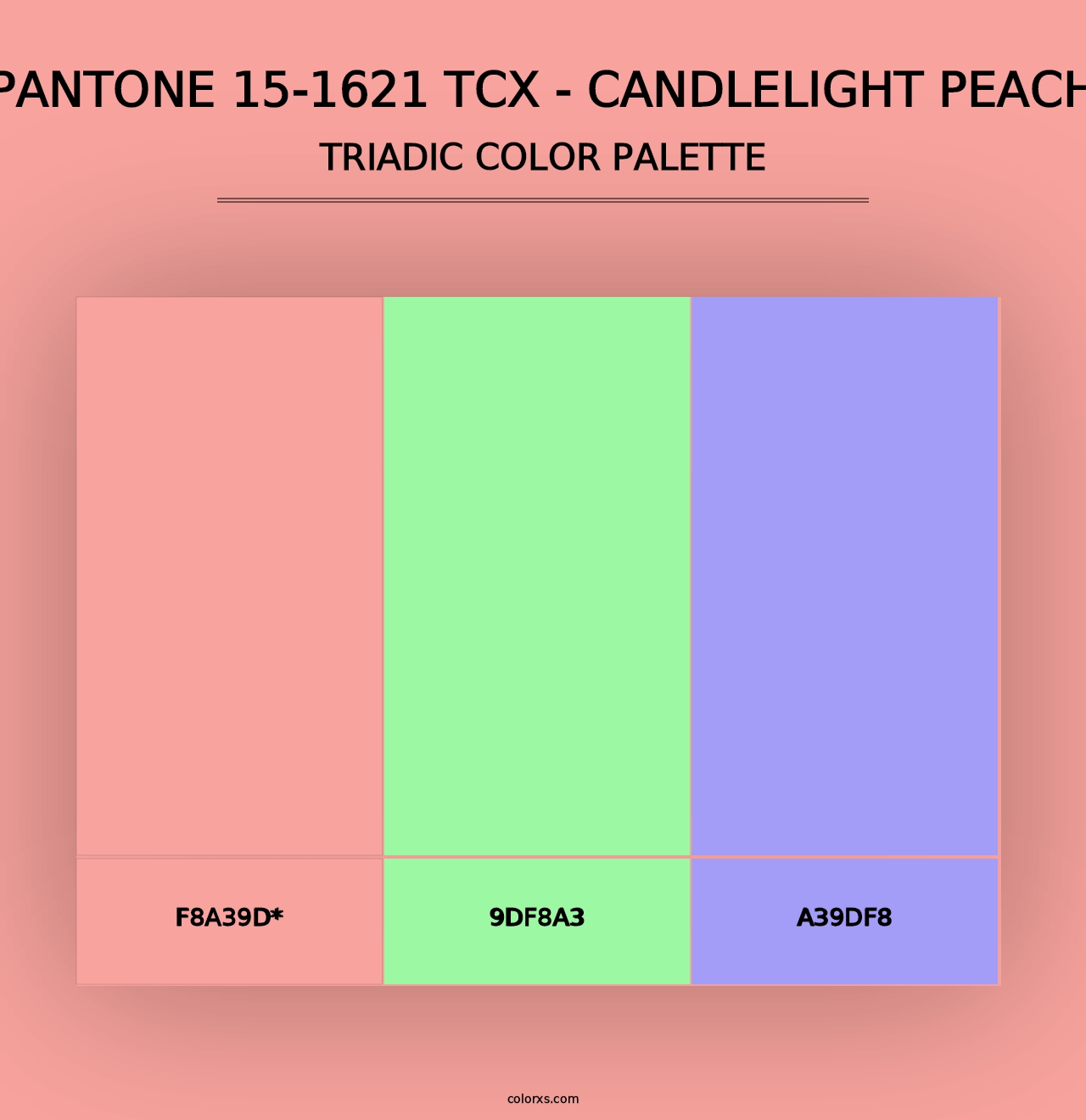 PANTONE 15-1621 TCX - Candlelight Peach - Triadic Color Palette