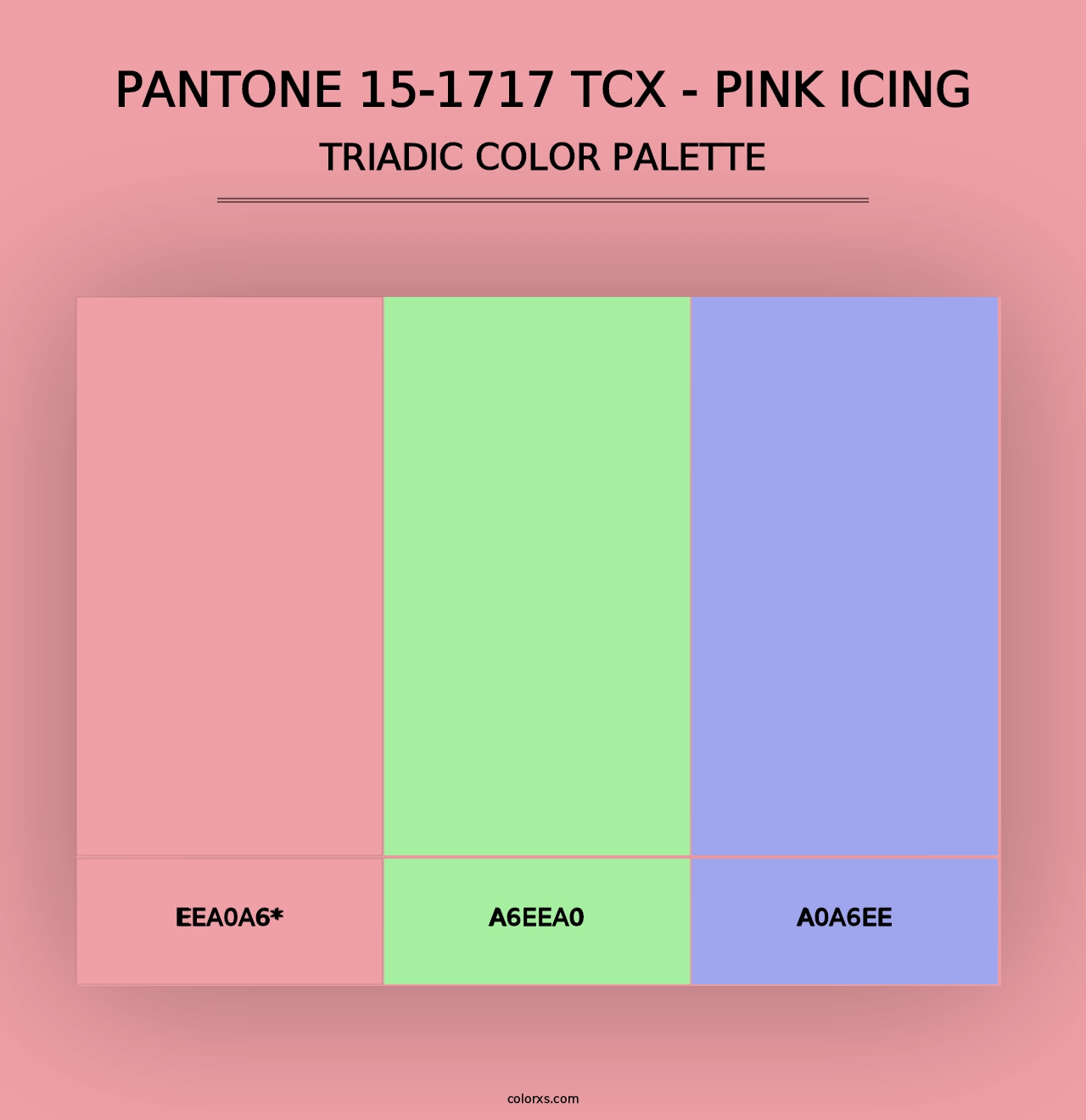 PANTONE 15-1717 TCX - Pink Icing - Triadic Color Palette