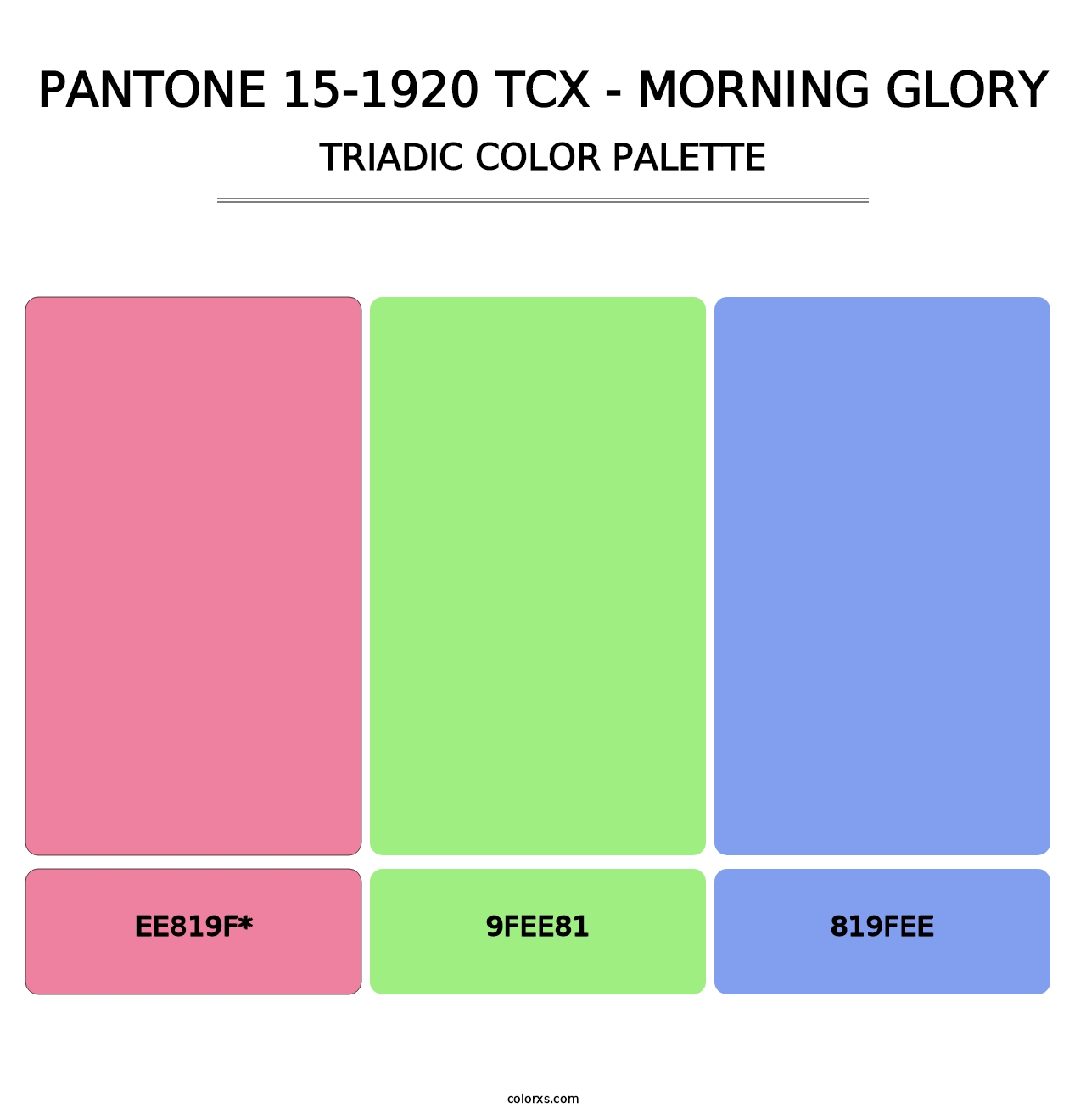 PANTONE 15-1920 TCX - Morning Glory - Triadic Color Palette