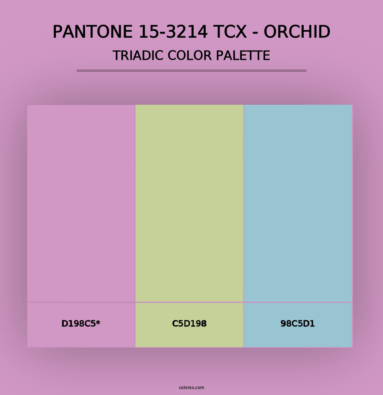 PANTONE 15-3214 TCX - Orchid - Triadic Color Palette