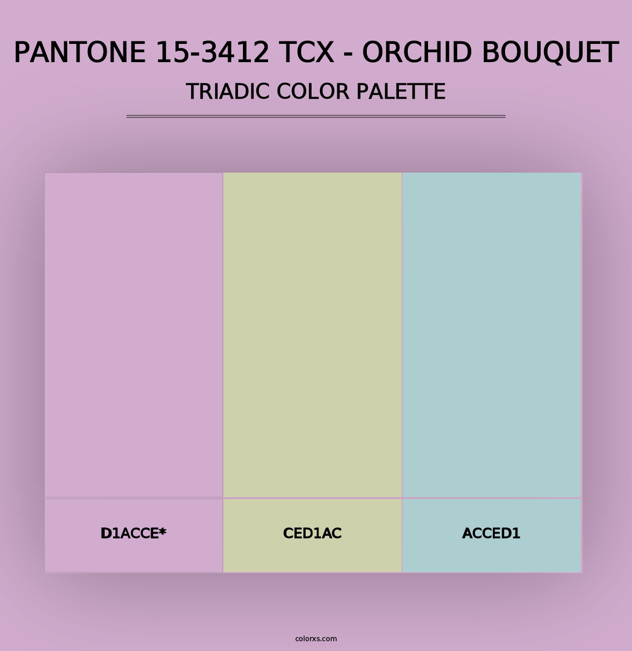 PANTONE 15-3412 TCX - Orchid Bouquet - Triadic Color Palette