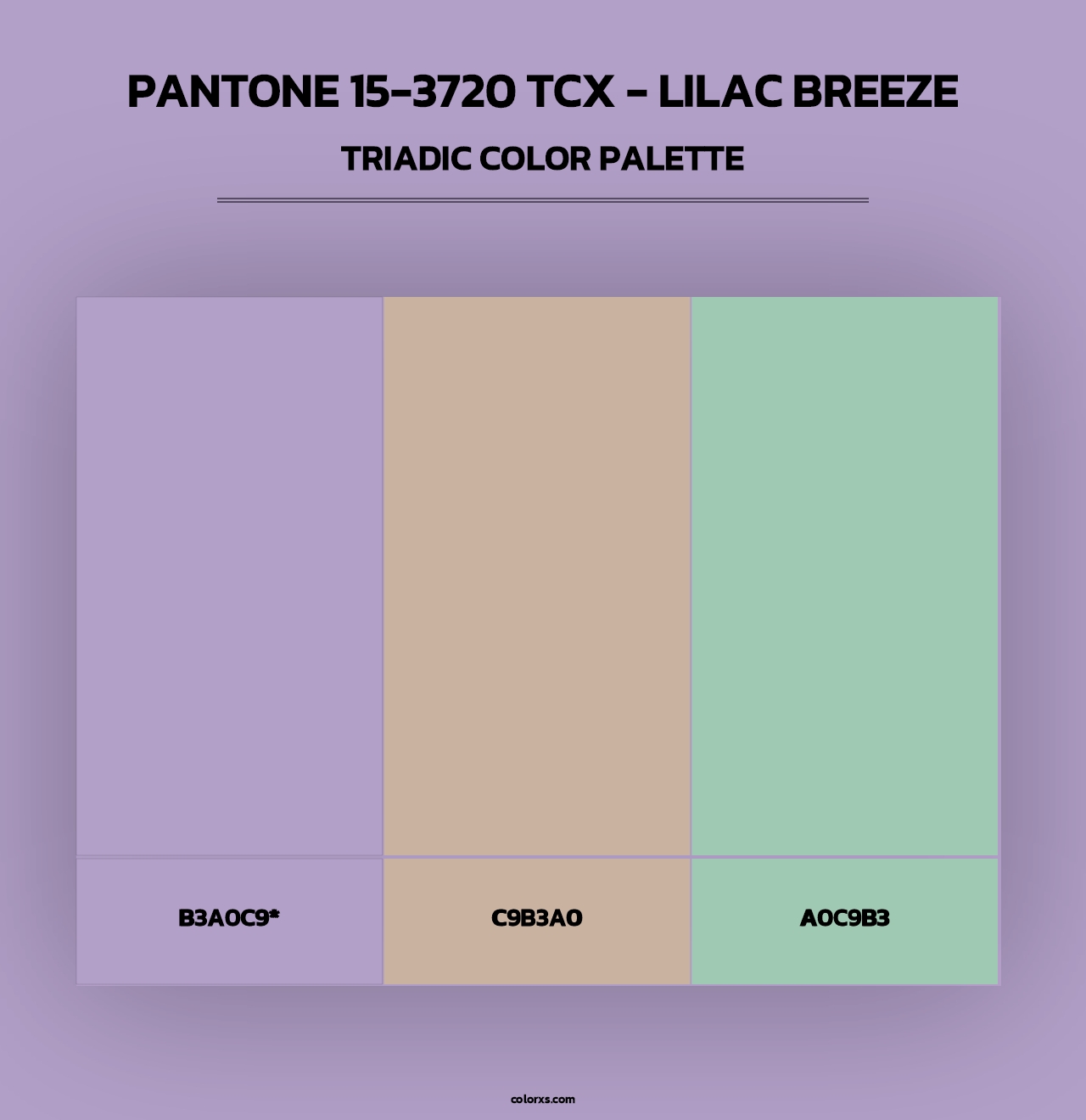 PANTONE 15-3720 TCX - Lilac Breeze - Triadic Color Palette