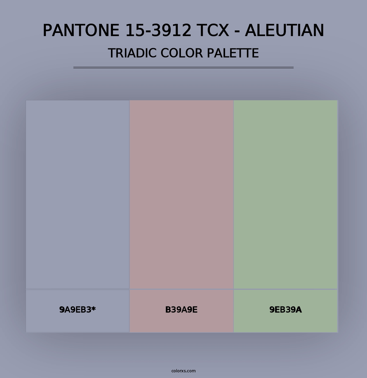 PANTONE 15-3912 TCX - Aleutian - Triadic Color Palette