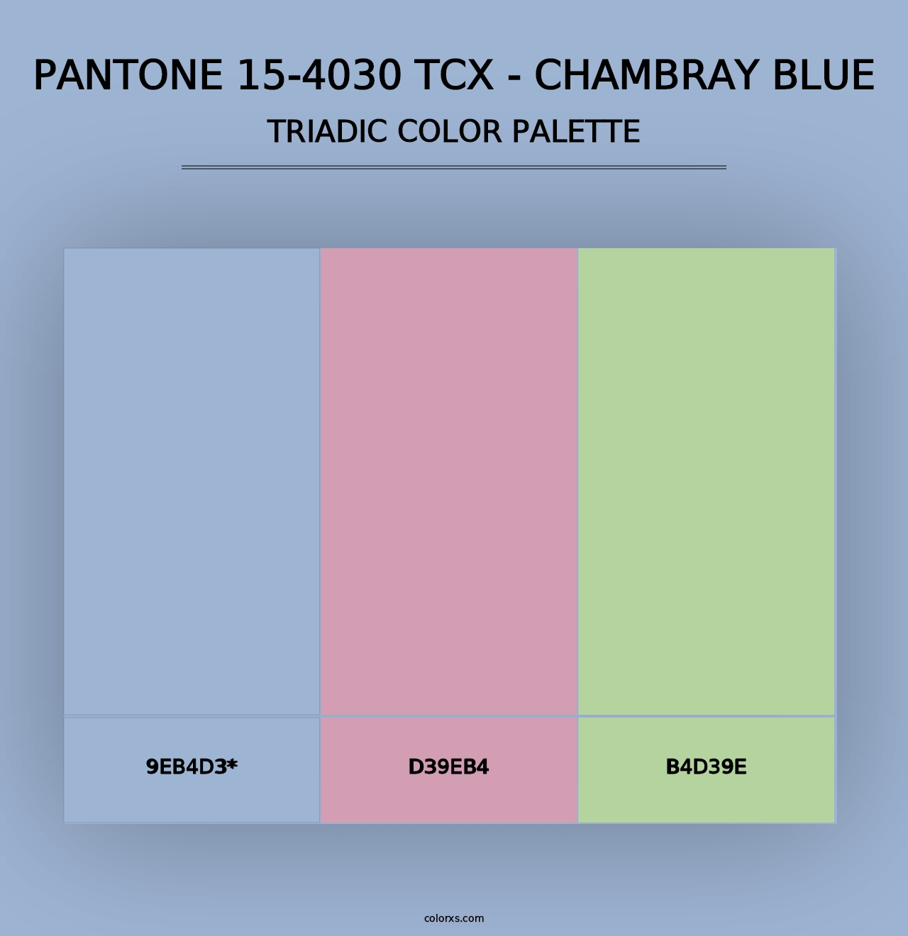 PANTONE 15-4030 TCX - Chambray Blue - Triadic Color Palette