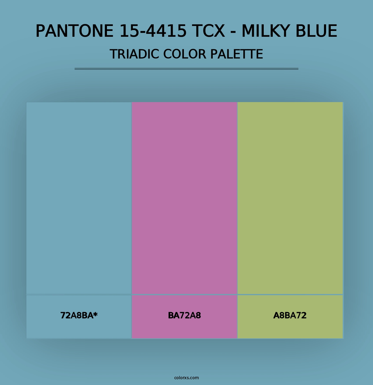 PANTONE 15-4415 TCX - Milky Blue - Triadic Color Palette