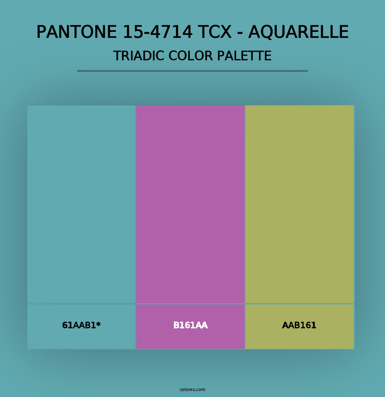 PANTONE 15-4714 TCX - Aquarelle - Triadic Color Palette