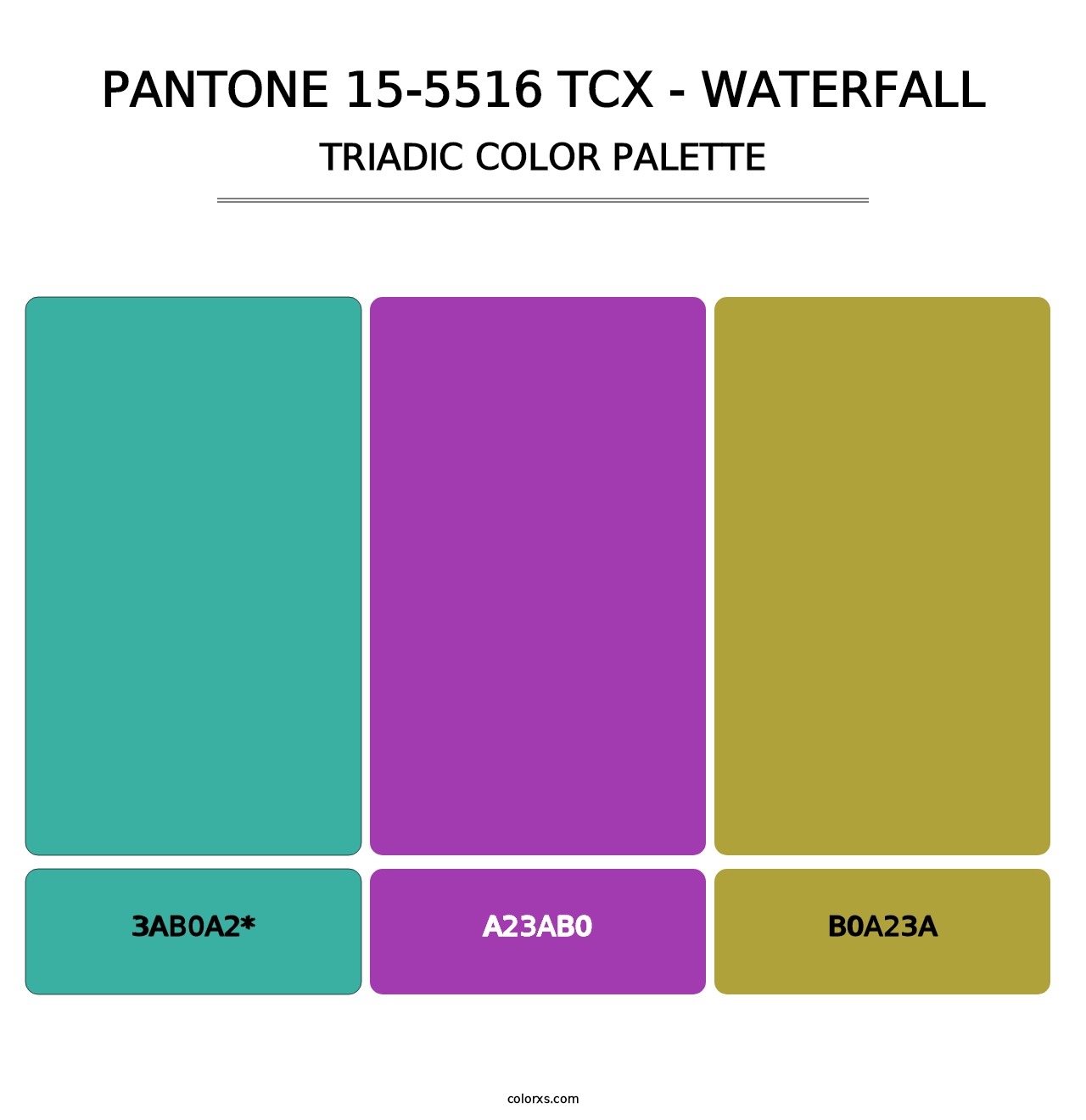 PANTONE 15-5516 TCX - Waterfall - Triadic Color Palette