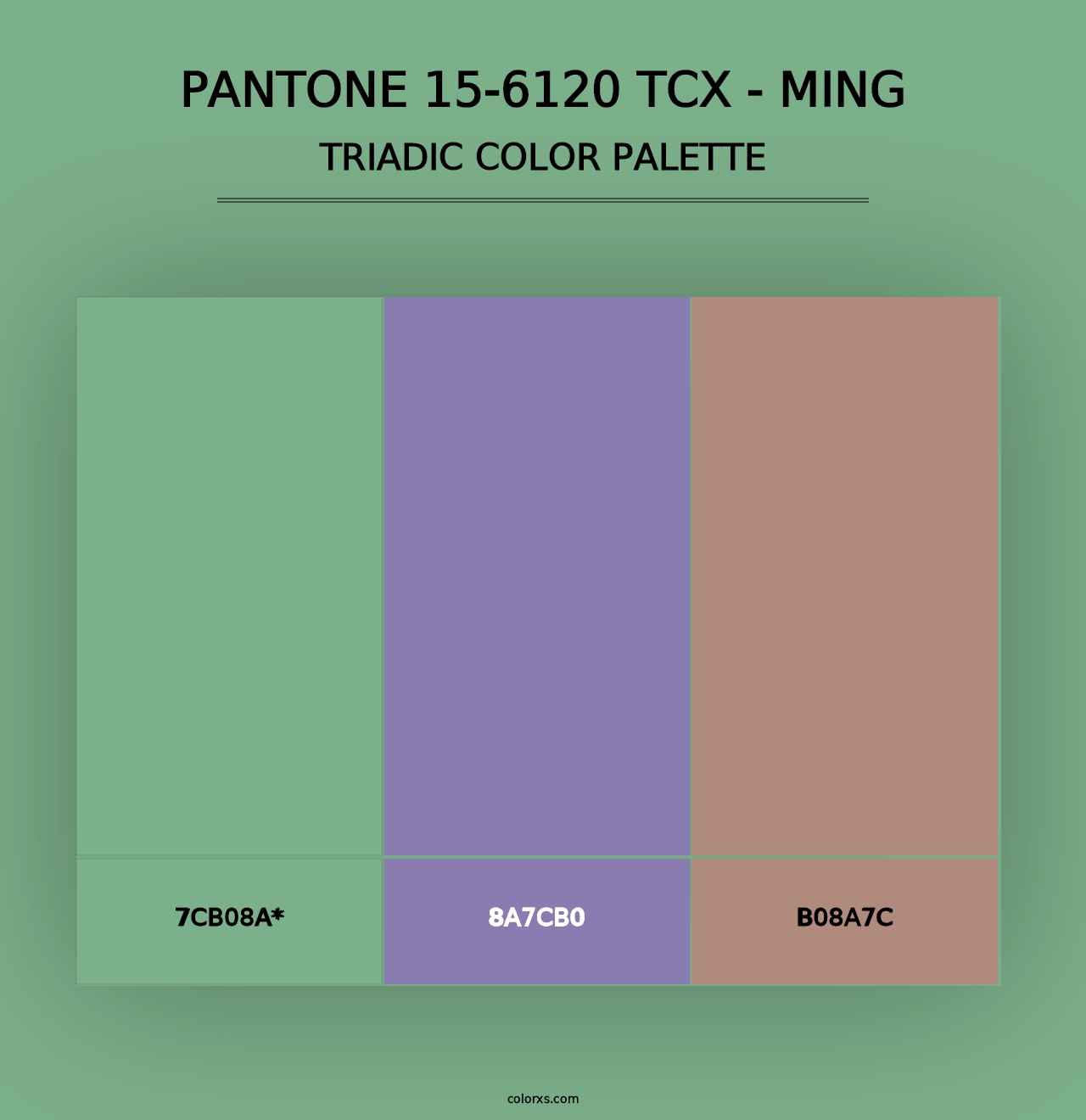 PANTONE 15-6120 TCX - Ming - Triadic Color Palette