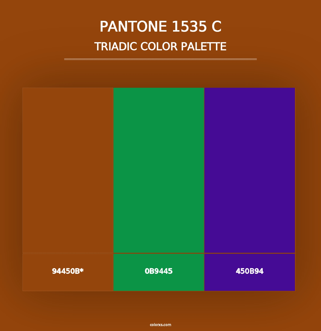 PANTONE 1535 C - Triadic Color Palette