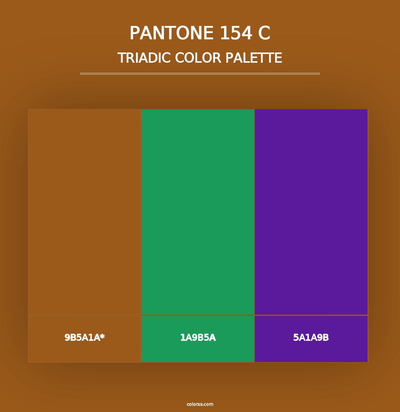 PANTONE 154 C - Triadic Color Palette