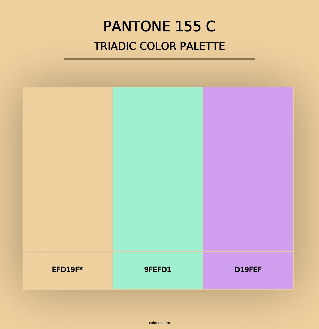 PANTONE 155 C - Triadic Color Palette