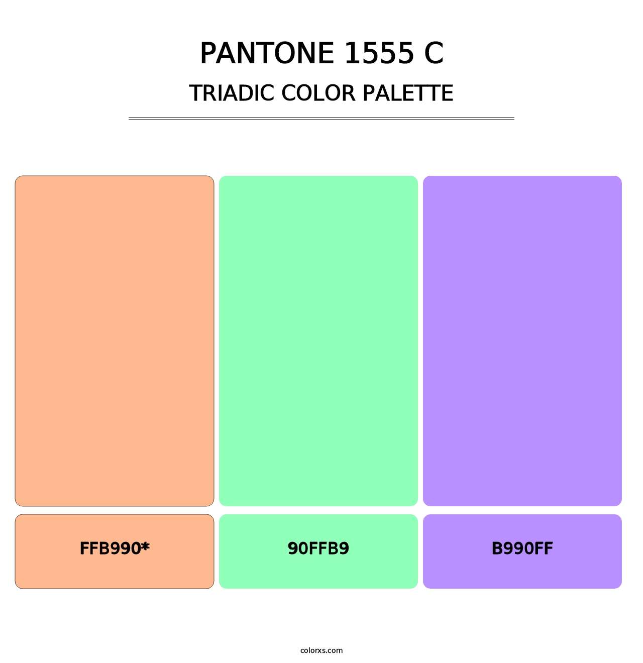 PANTONE 1555 C - Triadic Color Palette