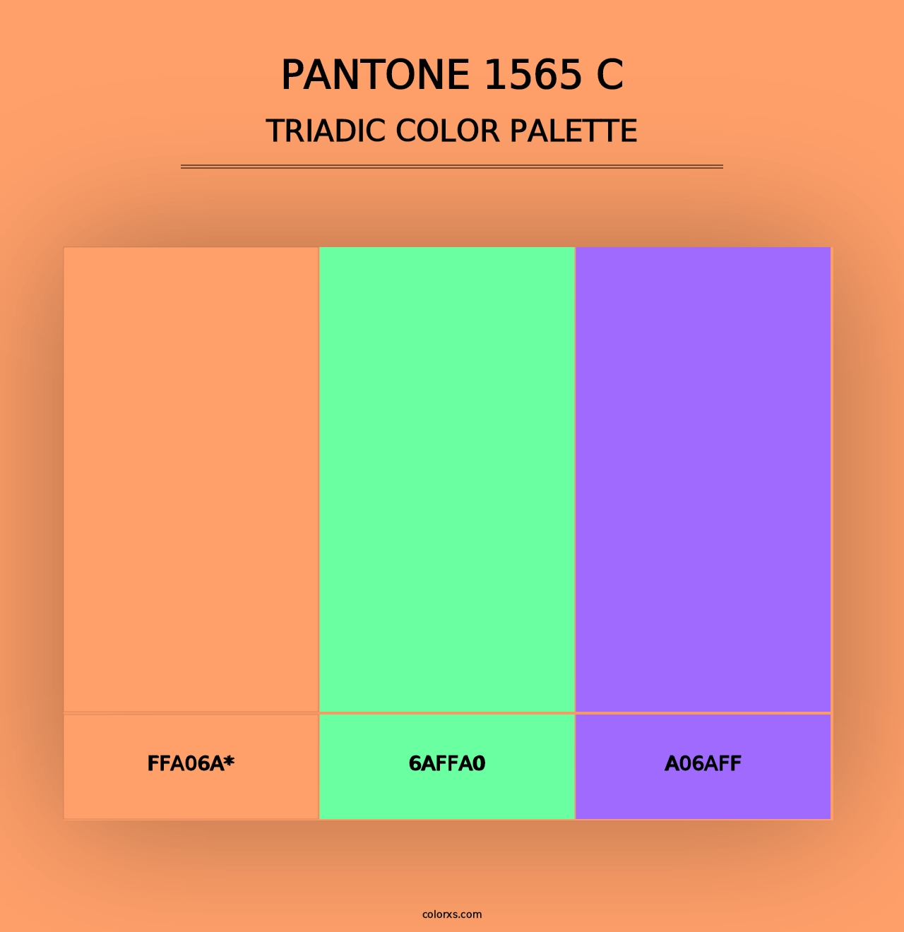 PANTONE 1565 C - Triadic Color Palette