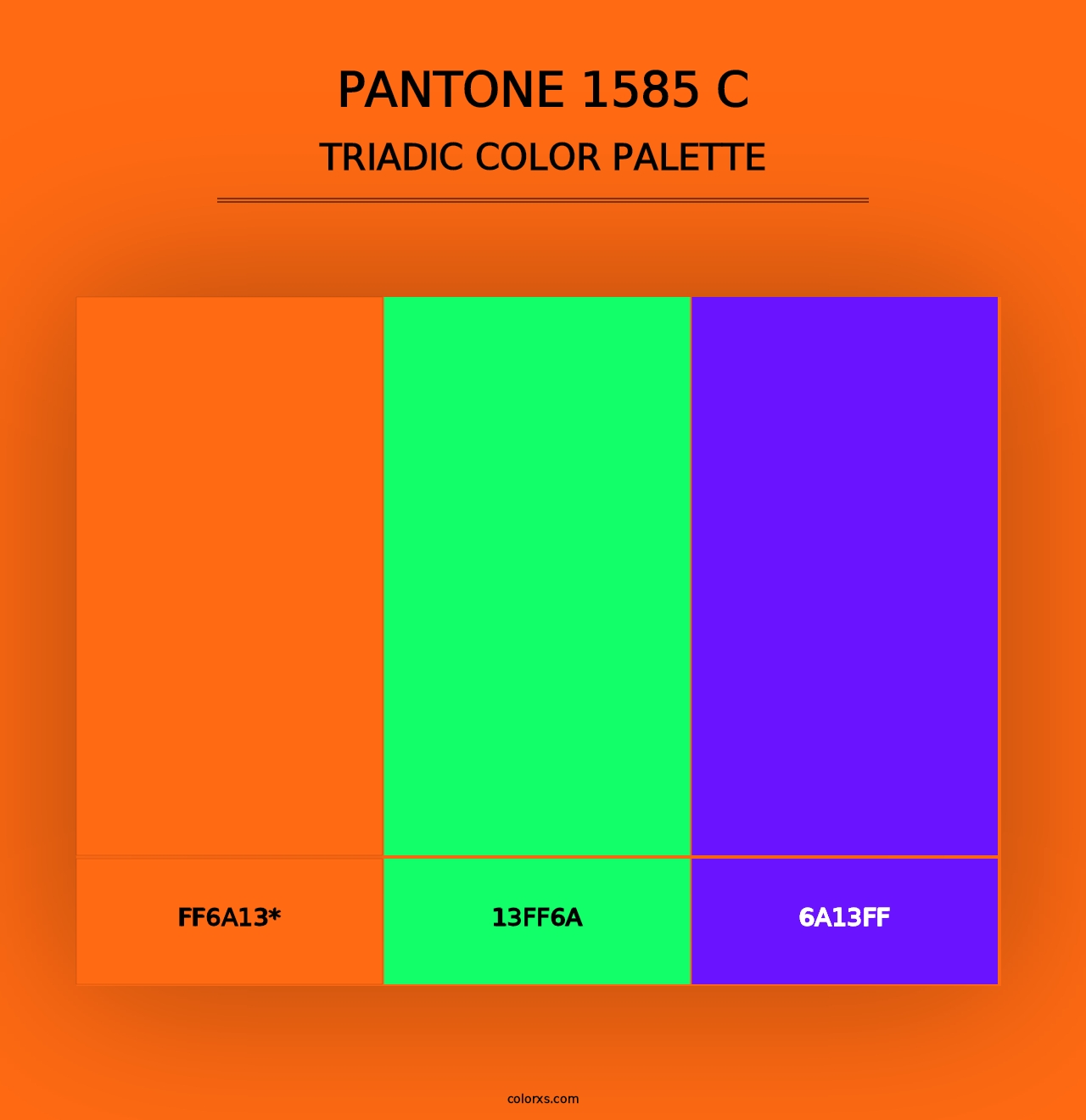 PANTONE 1585 C - Triadic Color Palette