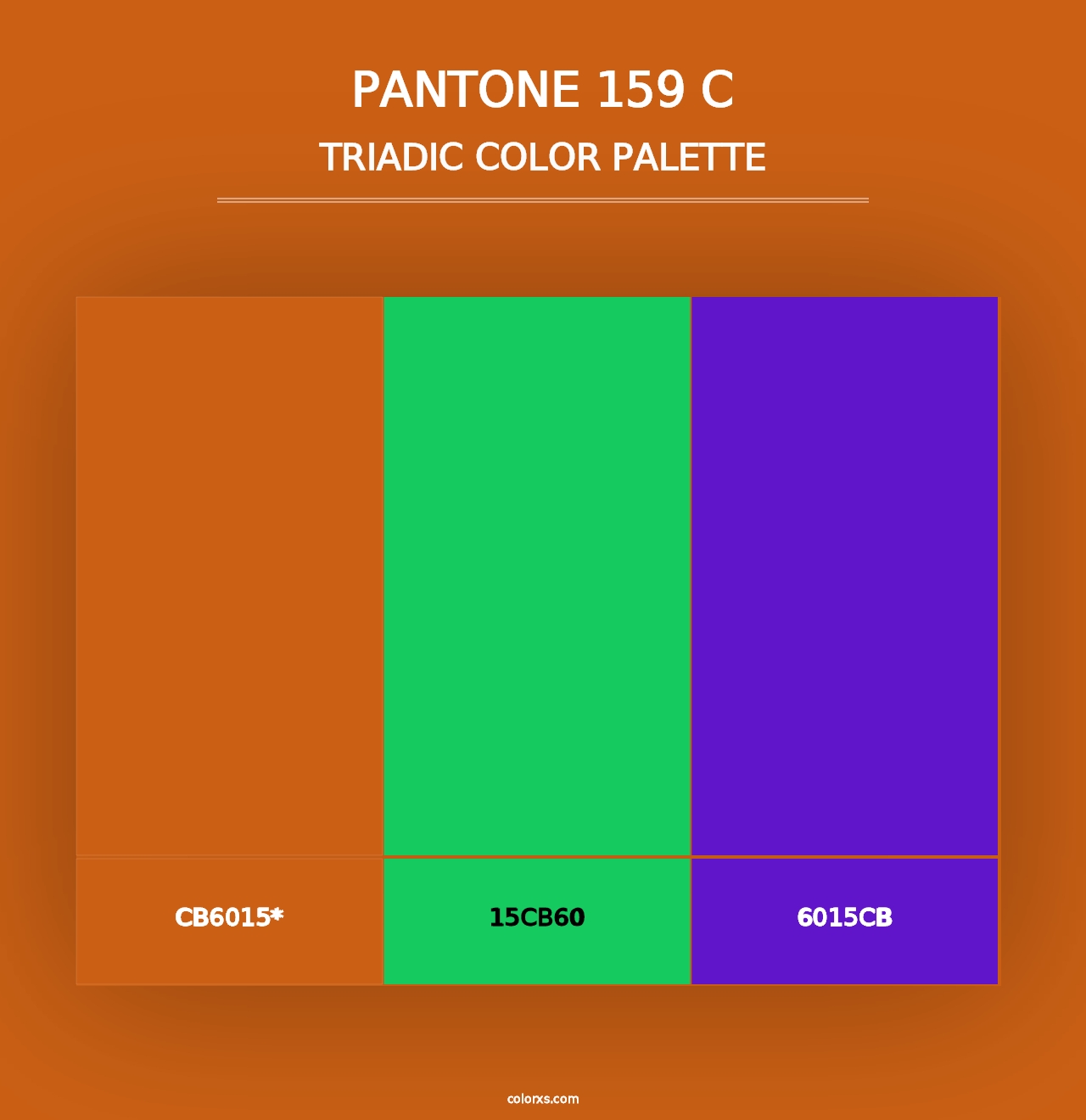 PANTONE 159 C - Triadic Color Palette