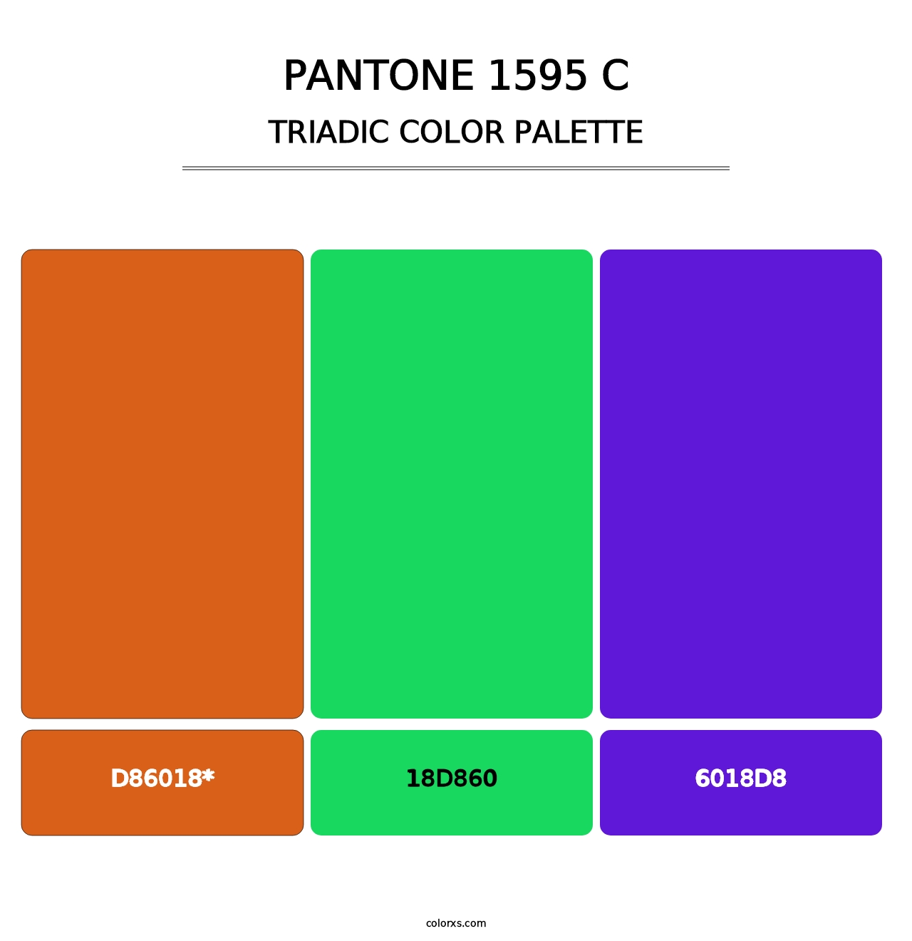 PANTONE 1595 C - Triadic Color Palette