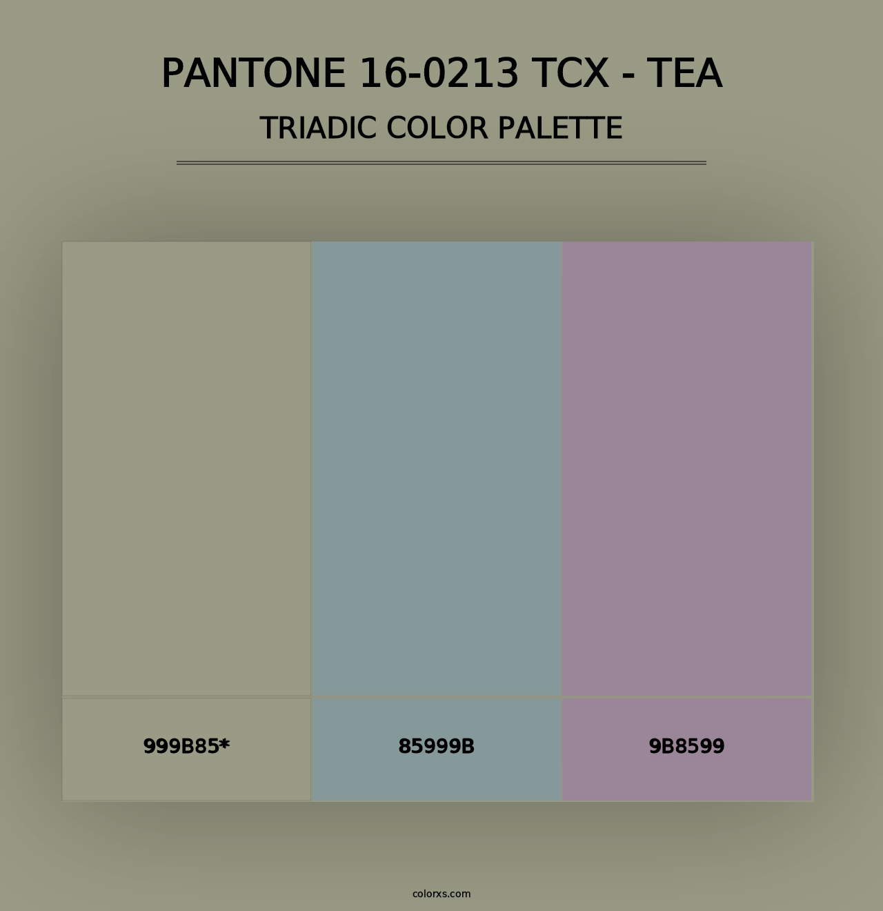 PANTONE 16-0213 TCX - Tea - Triadic Color Palette