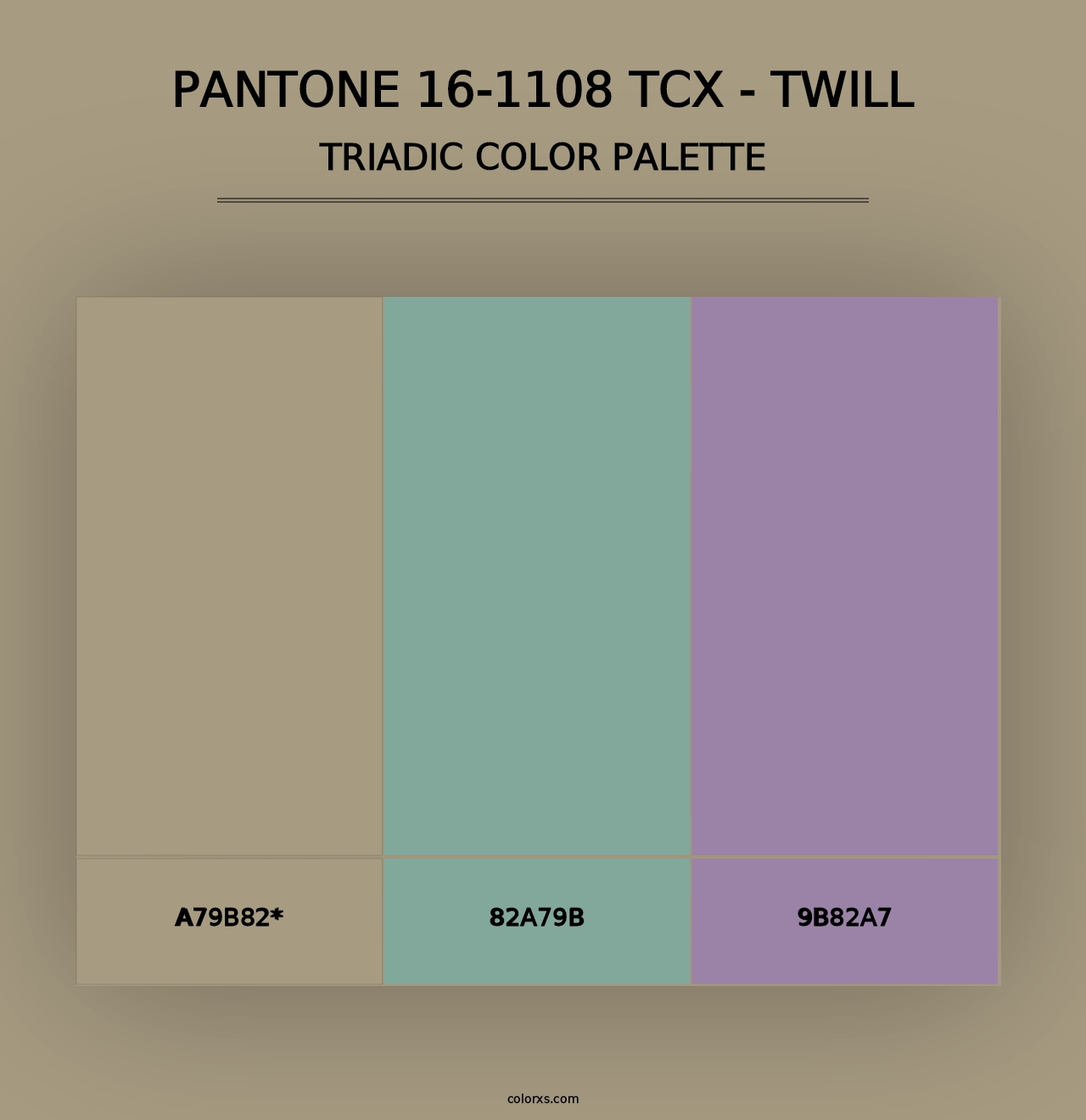 PANTONE 16-1108 TCX - Twill - Triadic Color Palette