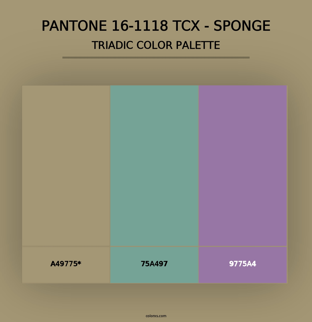 PANTONE 16-1118 TCX - Sponge - Triadic Color Palette