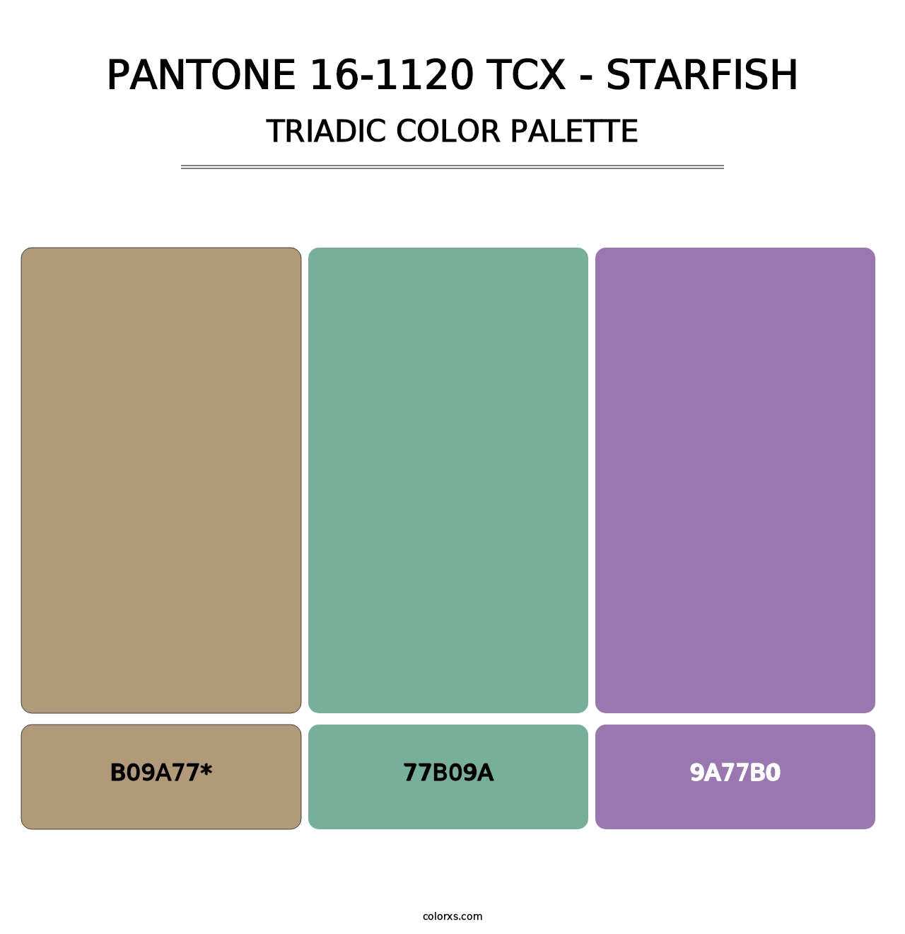 PANTONE 16-1120 TCX - Starfish - Triadic Color Palette