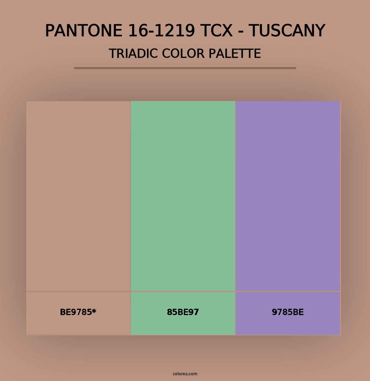 PANTONE 16-1219 TCX - Tuscany - Triadic Color Palette