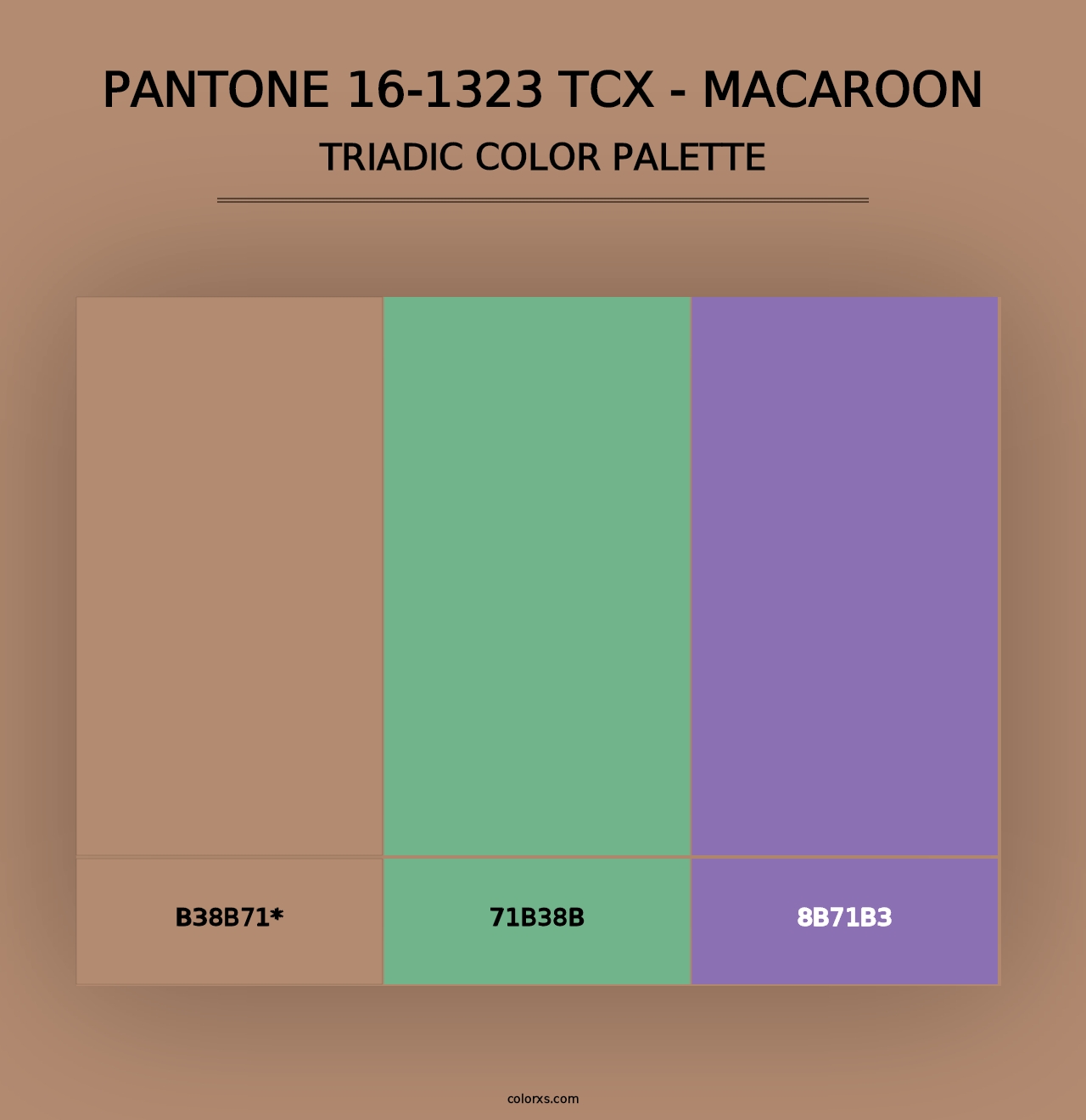 PANTONE 16-1323 TCX - Macaroon - Triadic Color Palette