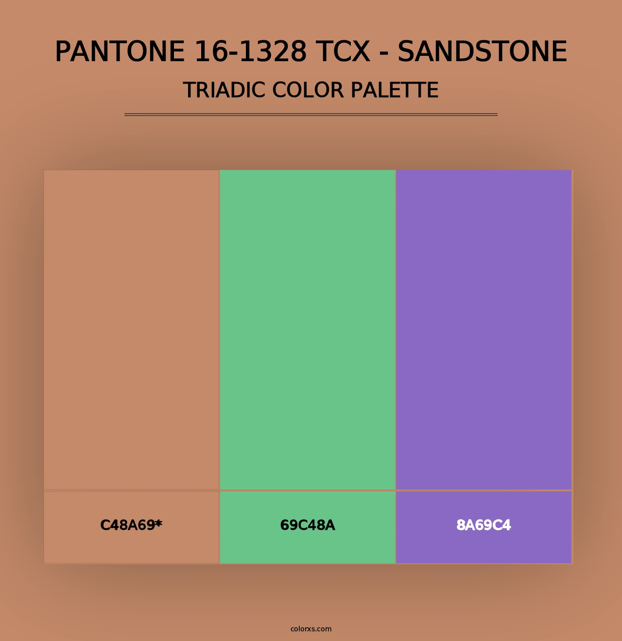 PANTONE 16-1328 TCX - Sandstone - Triadic Color Palette