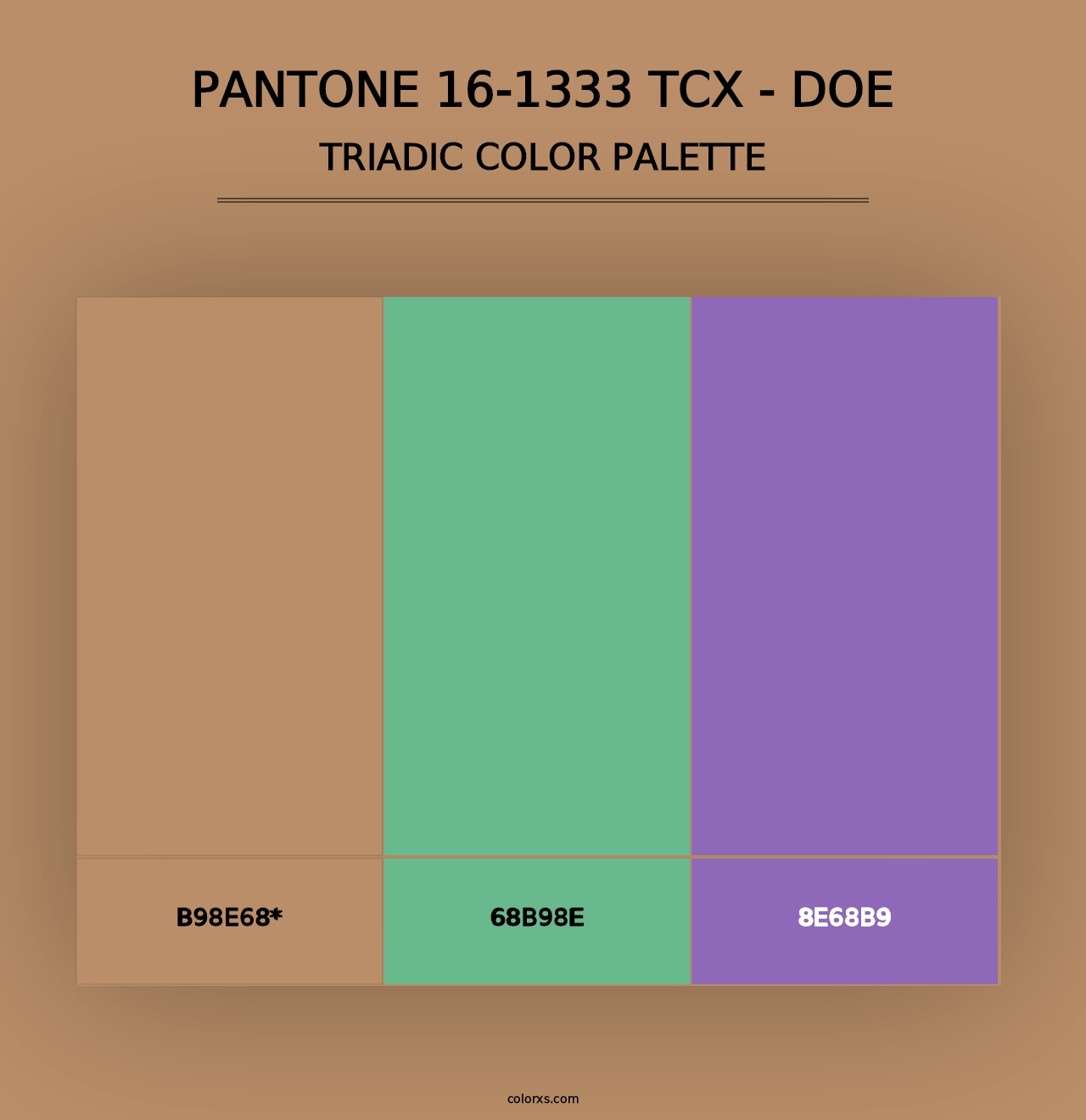 PANTONE 16-1333 TCX - Doe - Triadic Color Palette