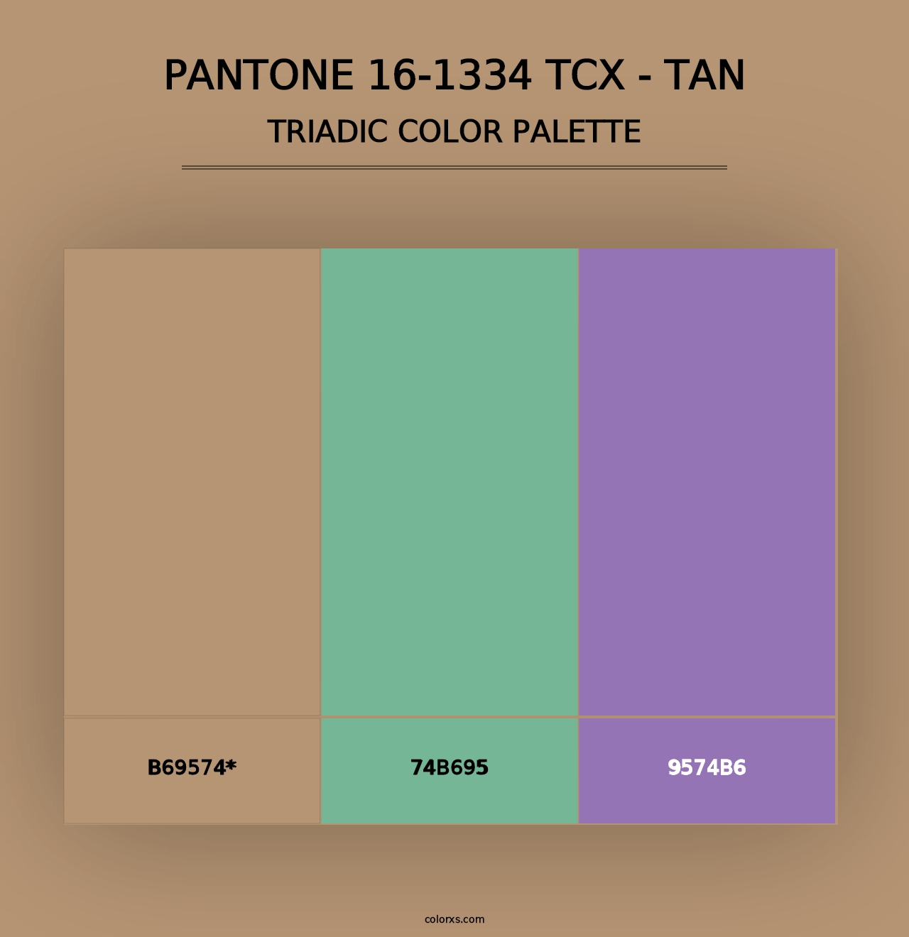 PANTONE 16-1334 TCX - Tan - Triadic Color Palette