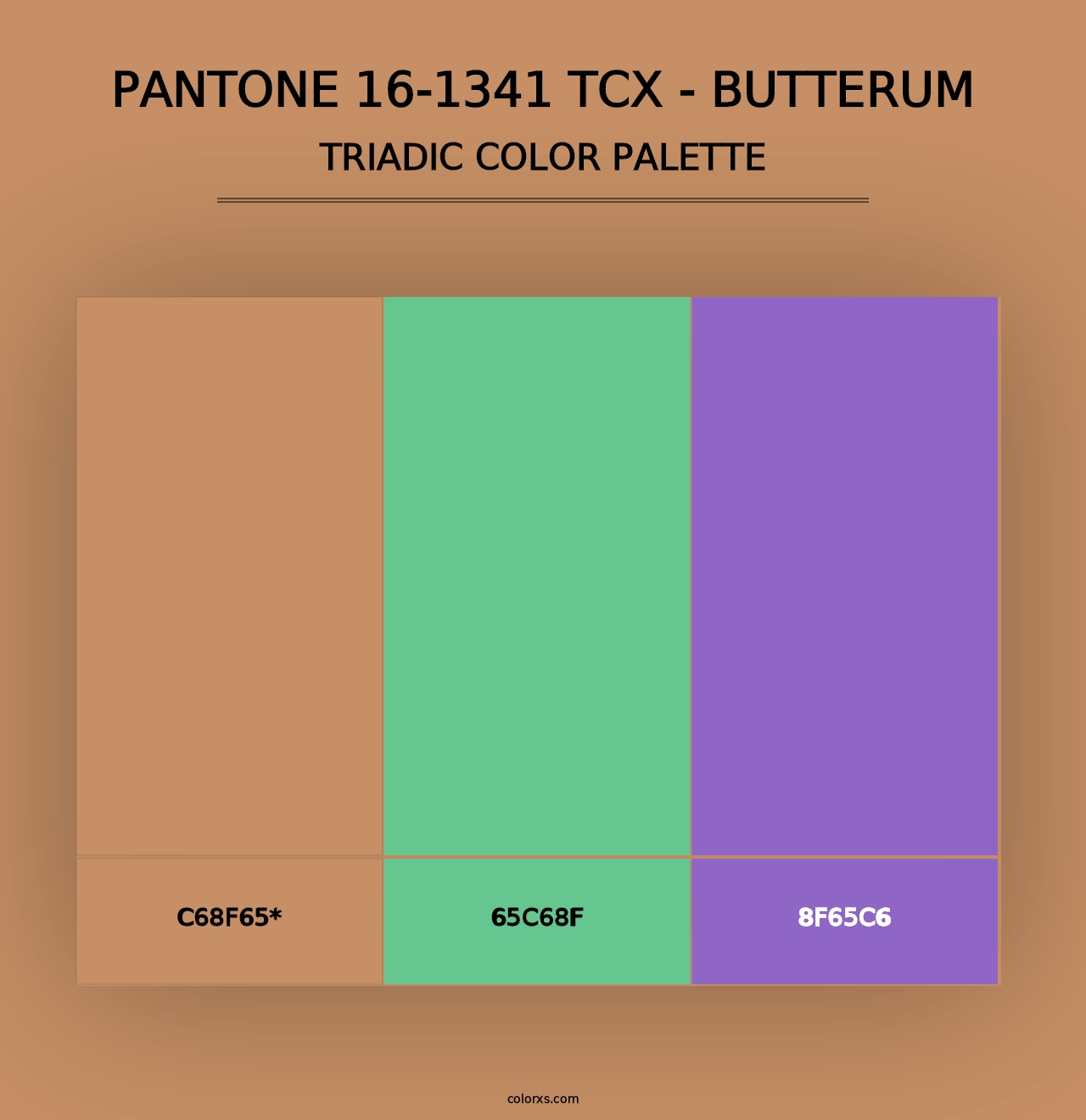 PANTONE 16-1341 TCX - Butterum - Triadic Color Palette