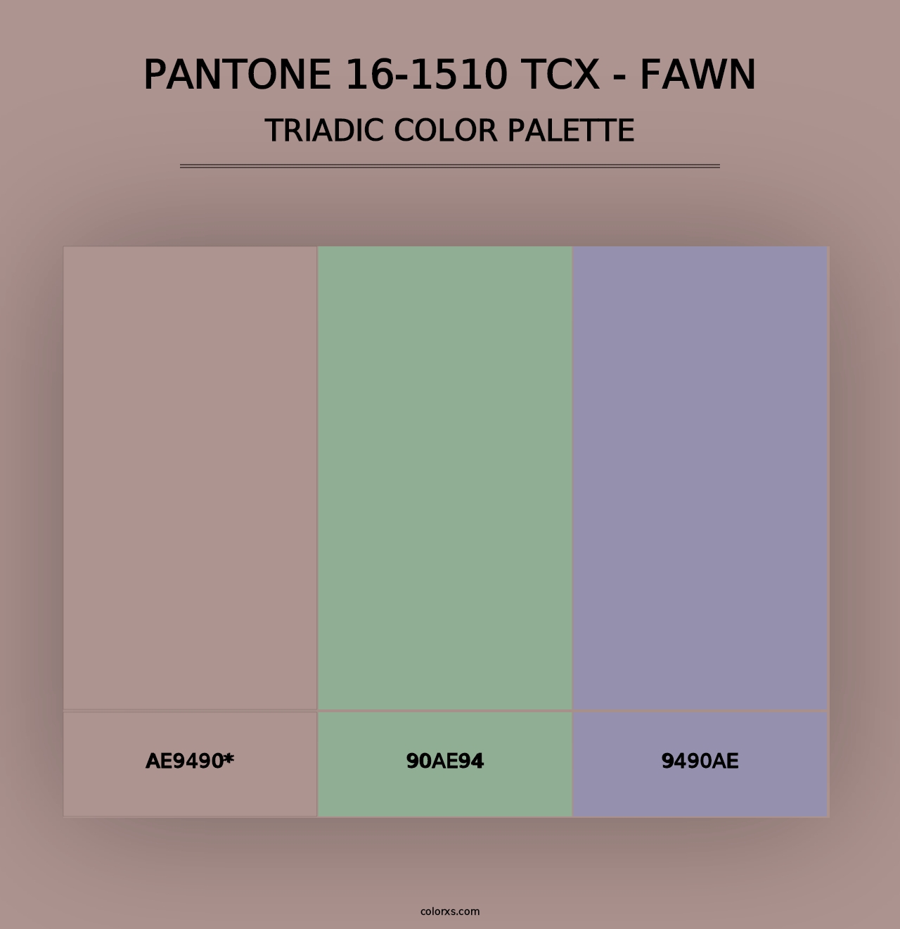 PANTONE 16-1510 TCX - Fawn - Triadic Color Palette